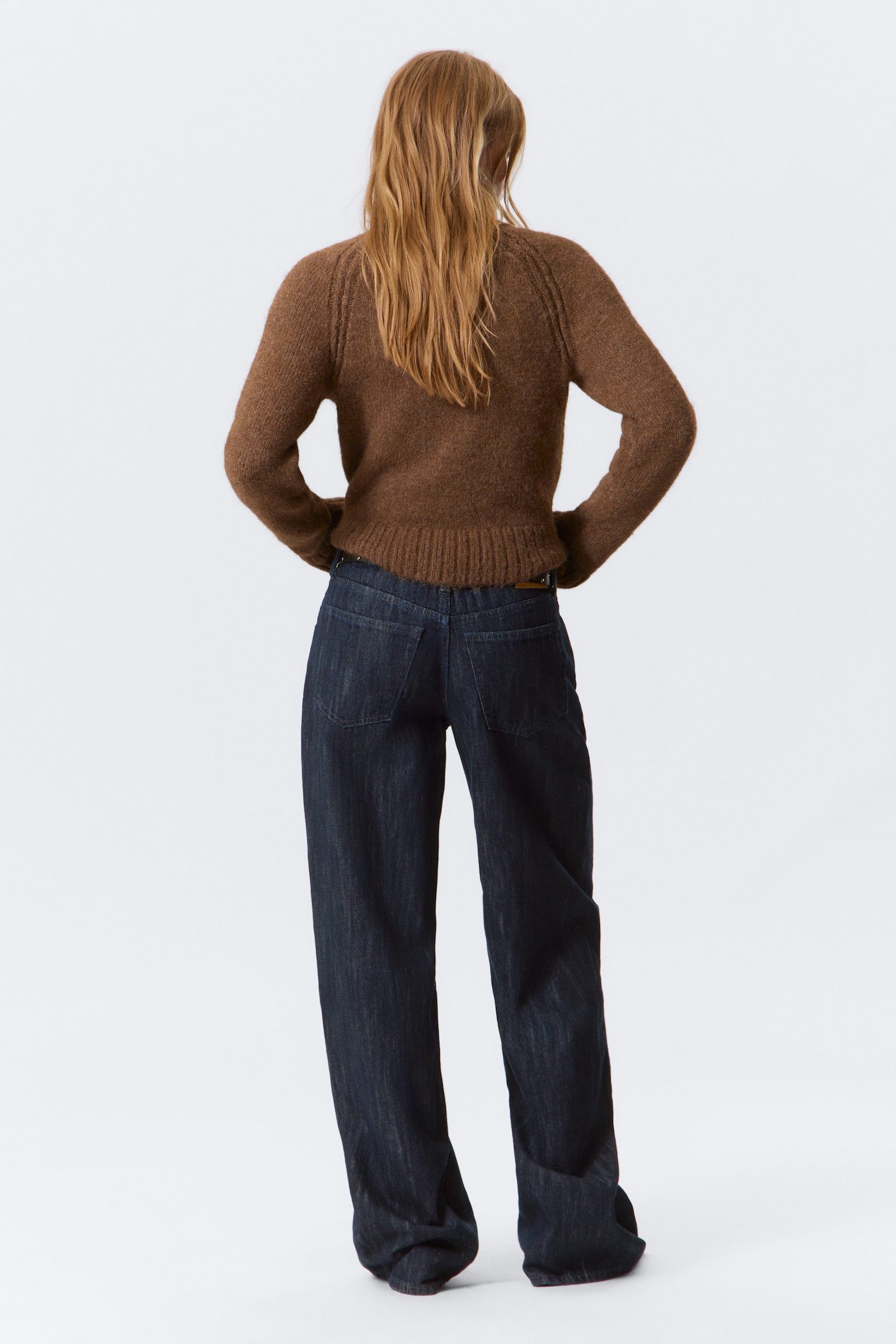 Jean ample à taille mi-haute - Bleu foncé - 6