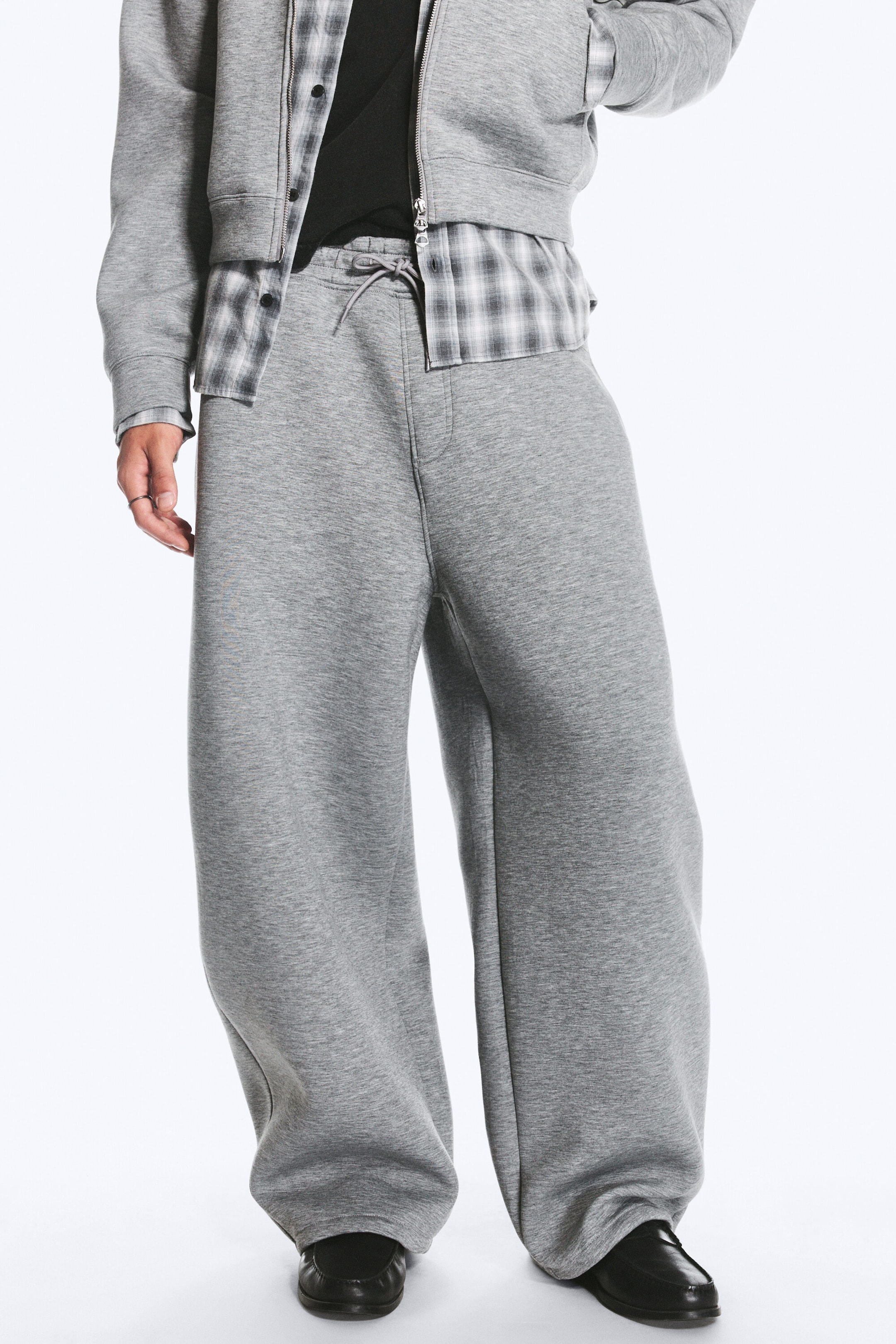 Grey Melange - Cody scuba sweatpants - 2