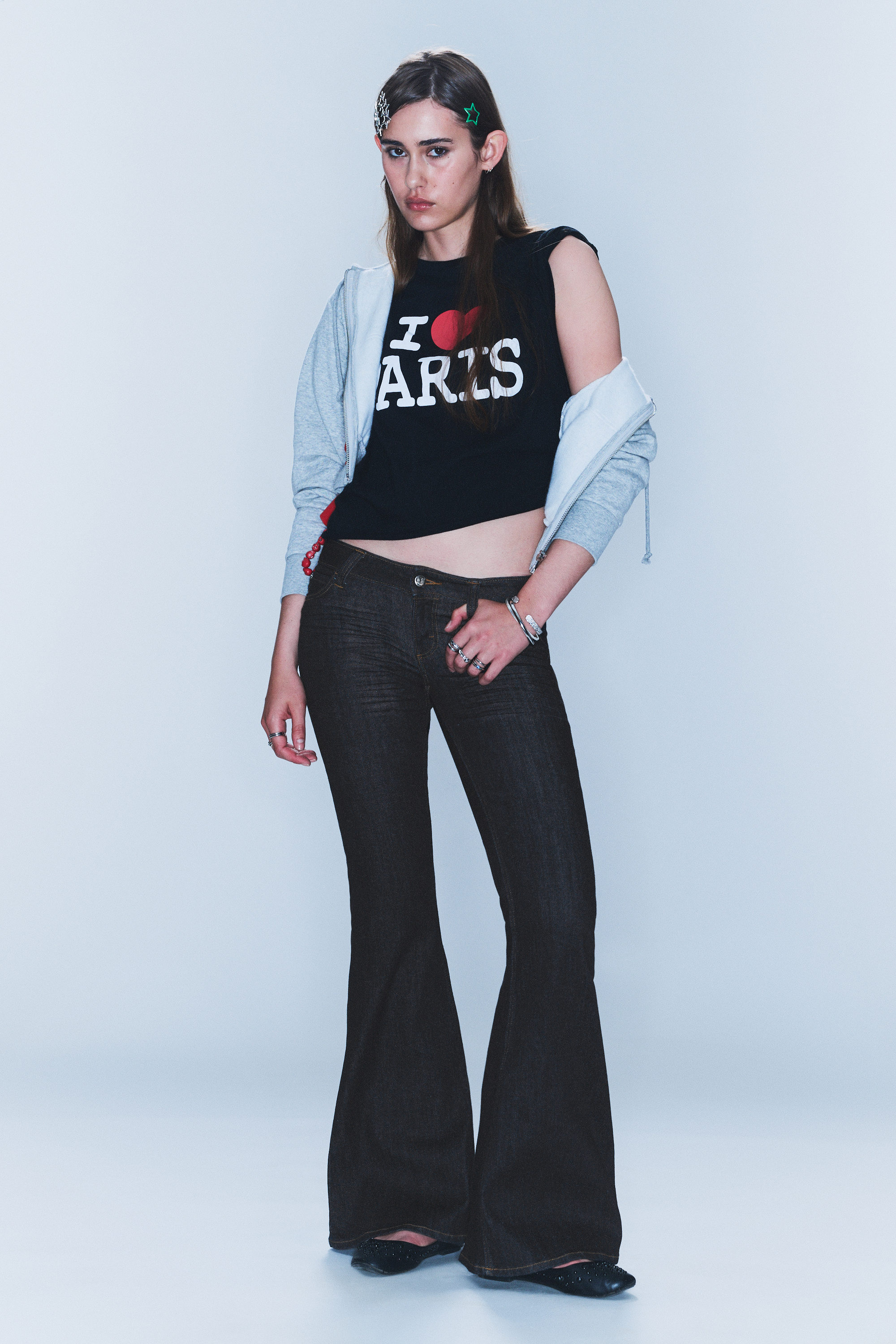 Extra Blue Rinse - Flare Low Waist Flared Skinny Jeans - 2