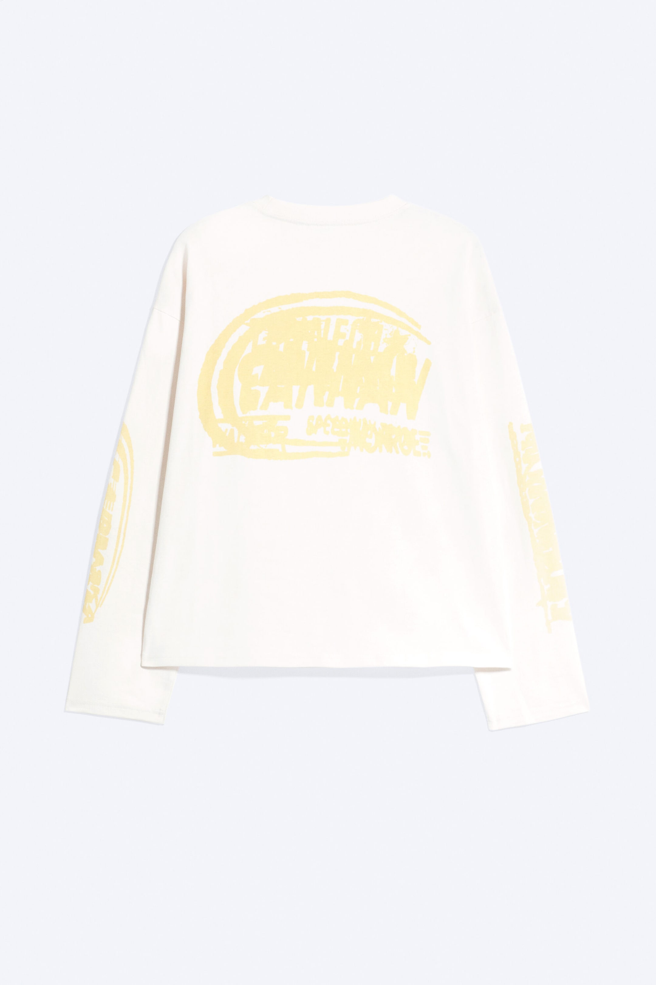 Dusty White - Logo Bundle - Great Boxy Graphic Long Sleeve T-shirt - 2