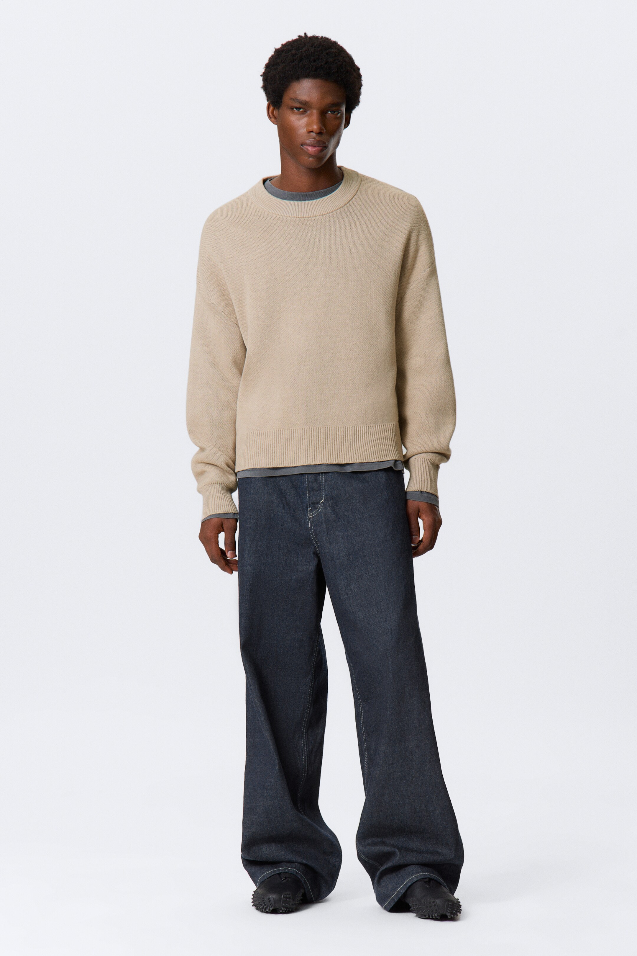 Ver imagem maior: Camisola de Malha Boxy e Descontraída - Bege - HOMEM | H&M PT 2