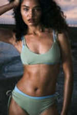 Light Green - Strappy Bikini Top - 2