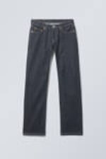 Blue Rinse - Dark Blue - Arrow Low Rise Regular Straight Leg Jeans - 0