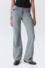 Brick Blue - Hellblau - Nova Low Waist Slim Bootcut Leg Jeans - 1