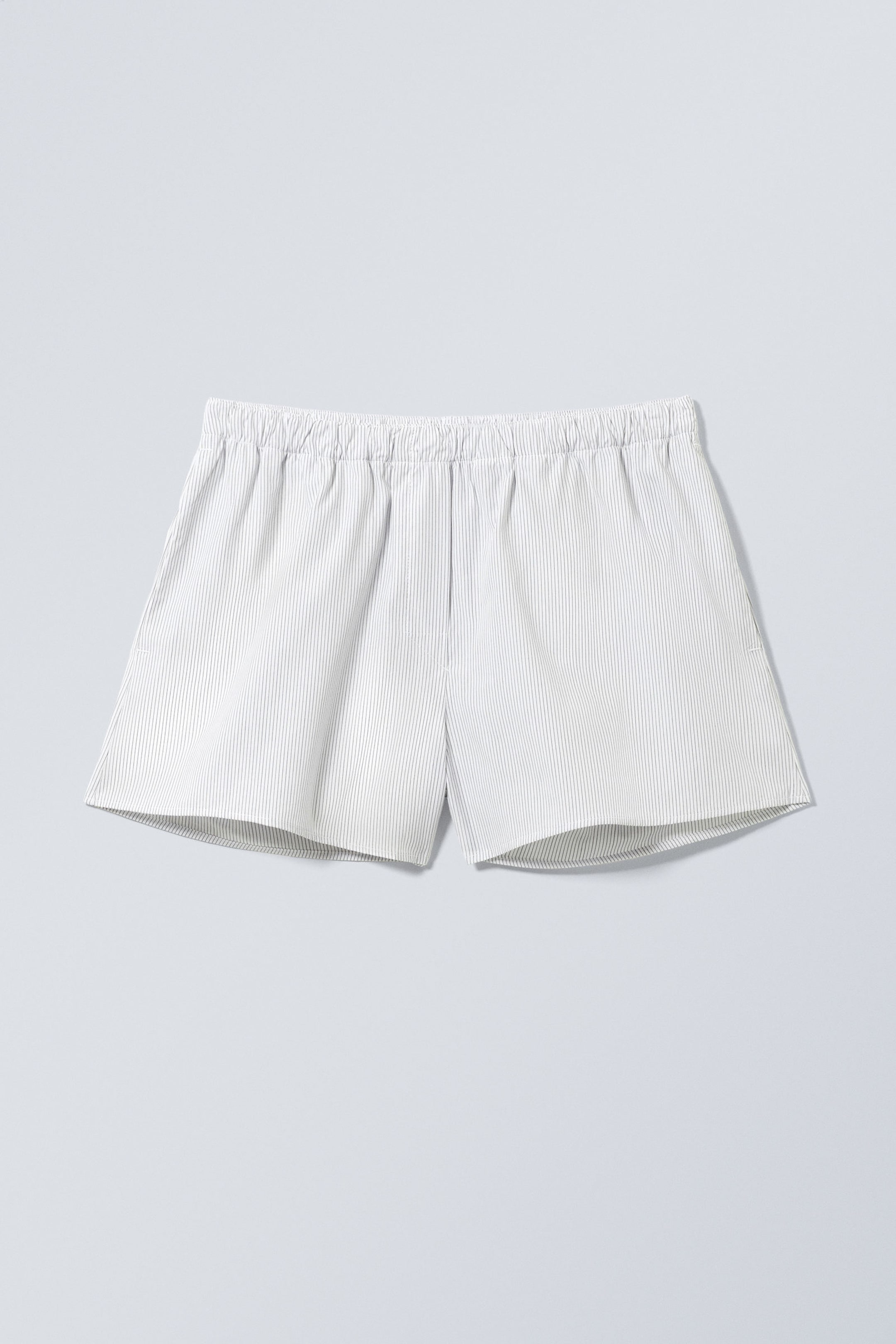 Weiß gestreift - Relaxte Baumwoll-Boxershorts - 3