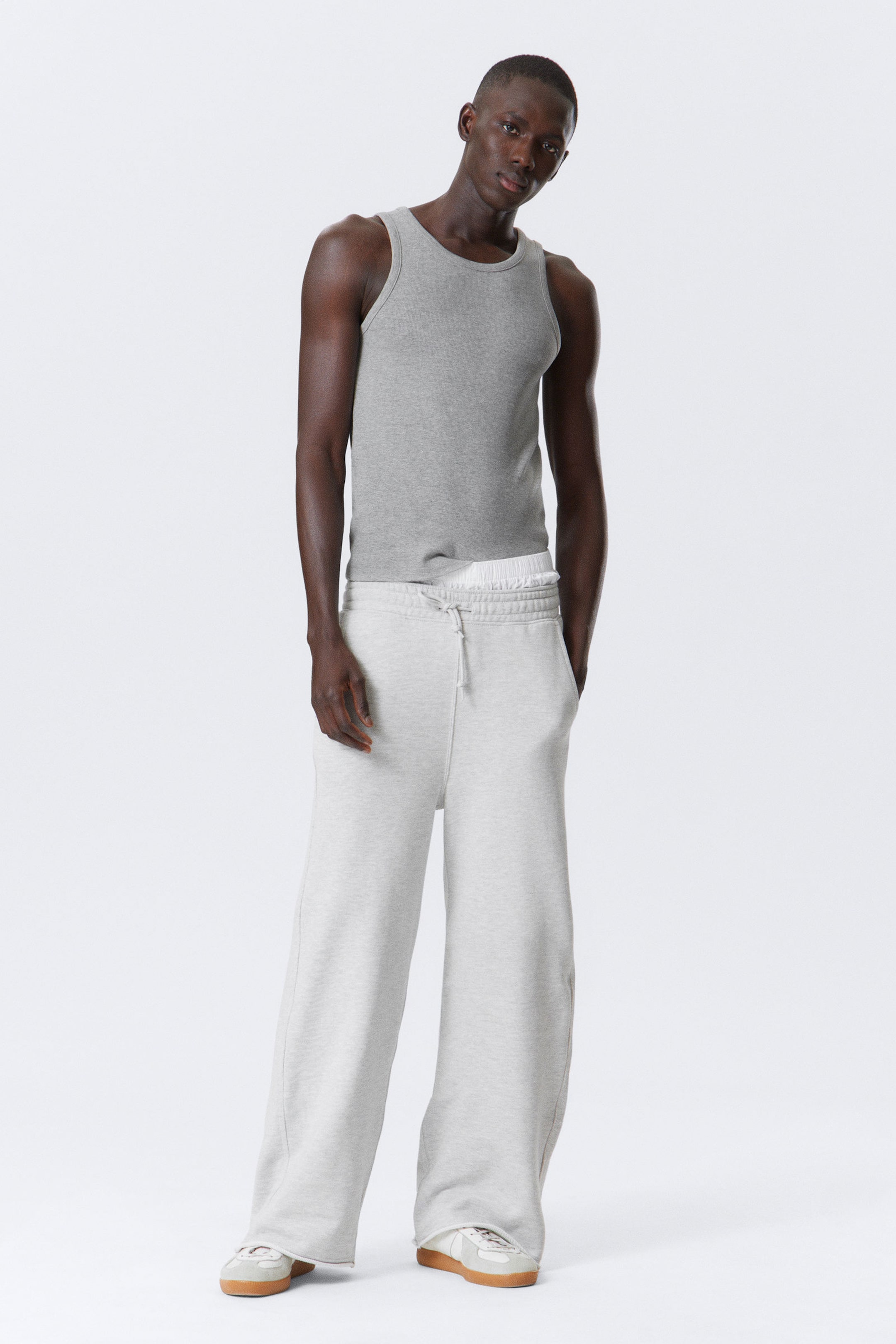 #AFAFAF - Astro Loose Terry Sweatpants - 1