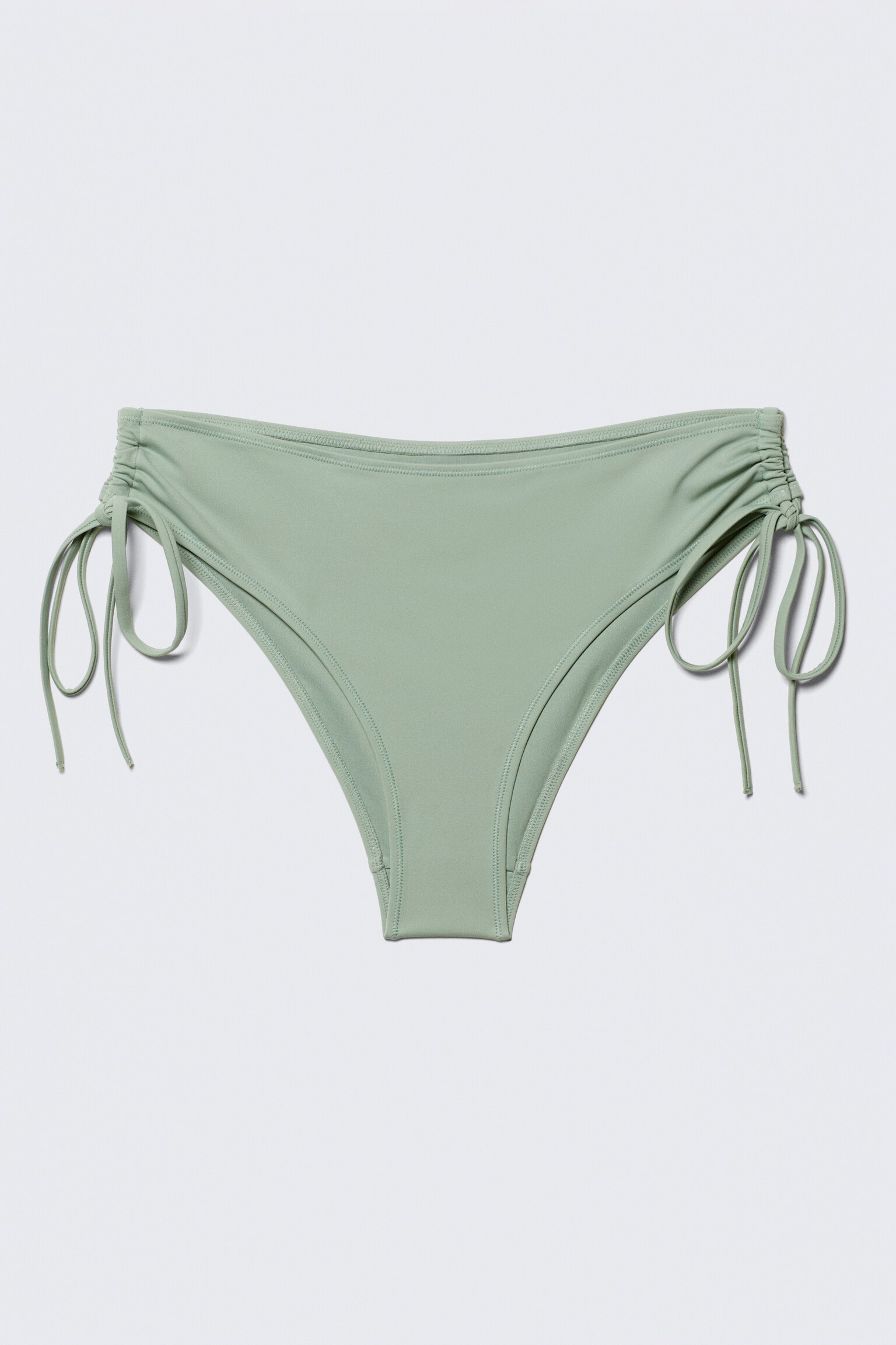 Bikinibroekje met bandjes en strikbandjes aan de zijkant - Licht vaalgroen - 2