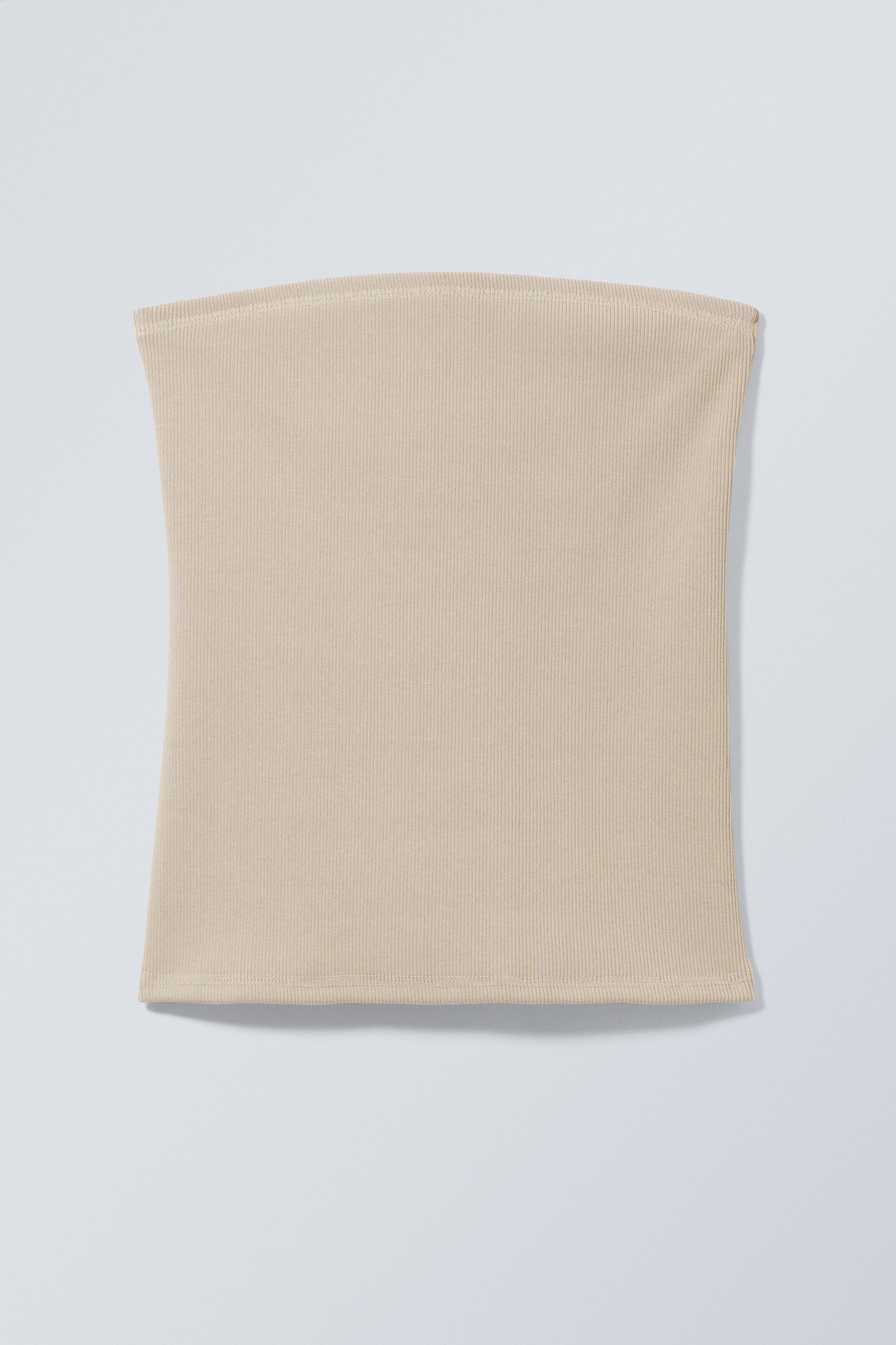 Beige - Tania Rib Tube Top - 0