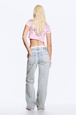Light Blue - Anti Unisex Low Waist Regular Straight Jeans - 8