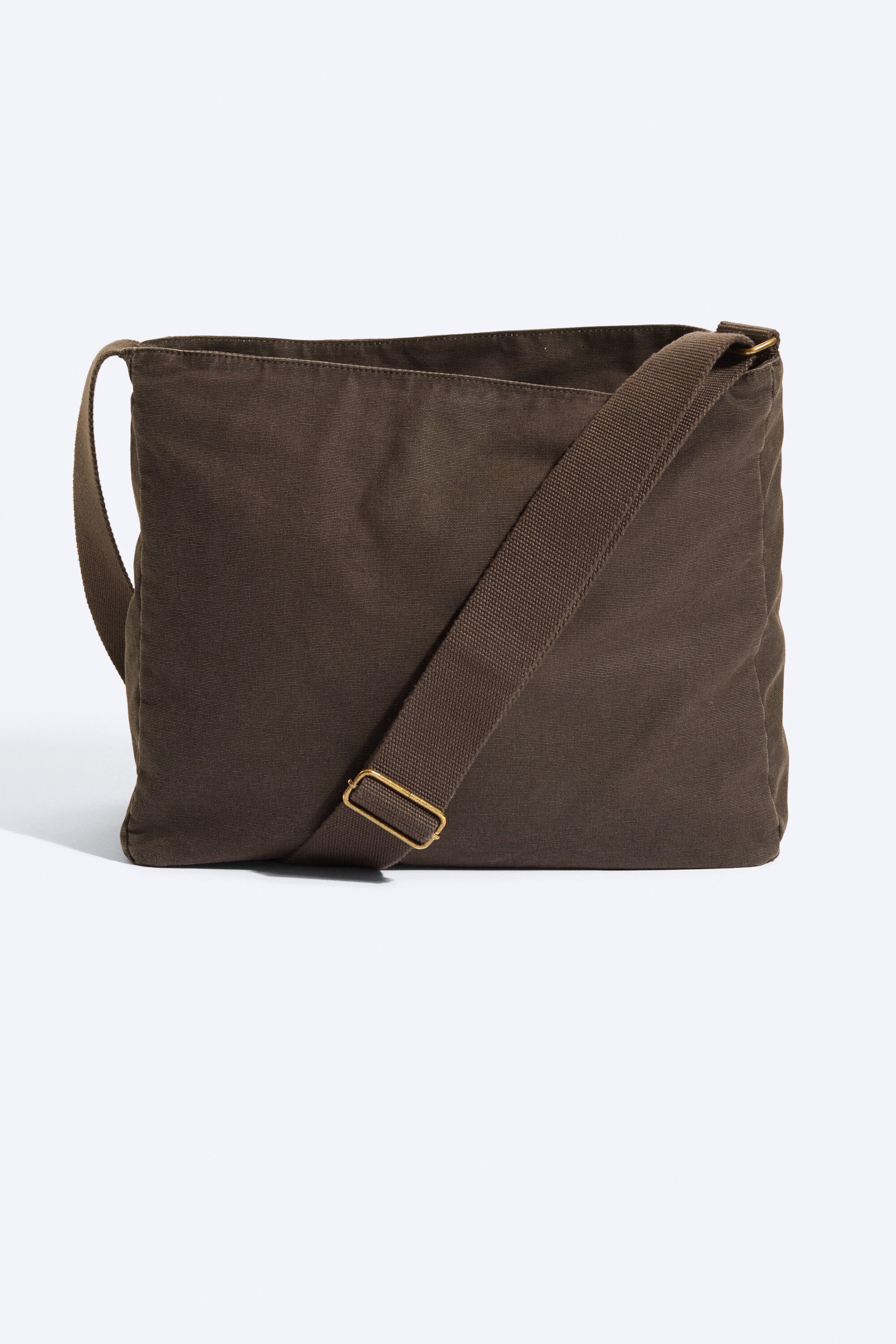 Dark Brown - Unisex-Schultertasche aus Canvas - 2