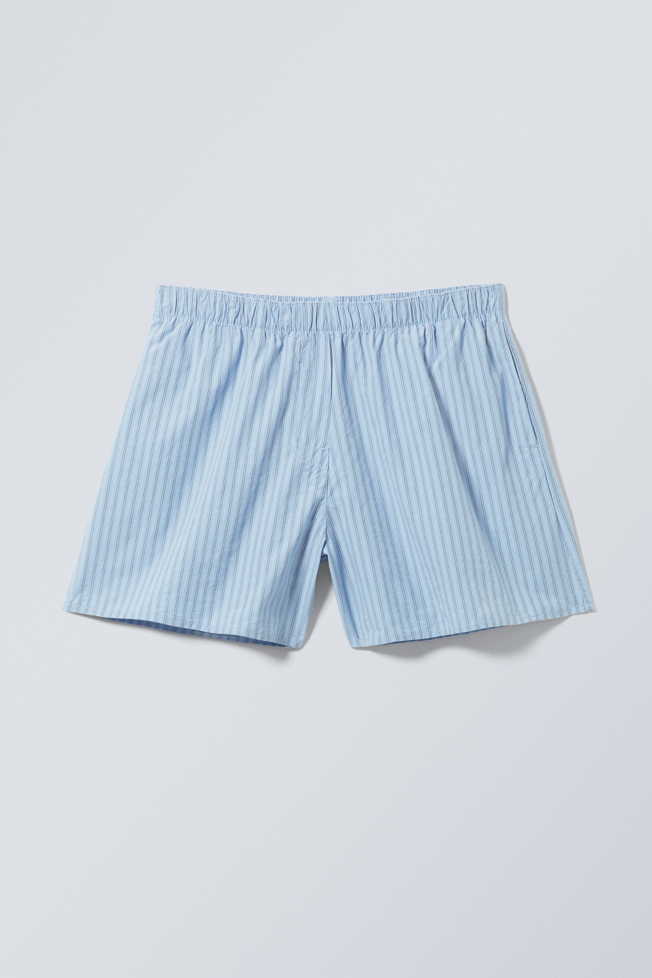 Nagyobb kép megtekintése: Low Rise Cotton Shorts - Striped Light Blue - NŐI | H&M HU 1
