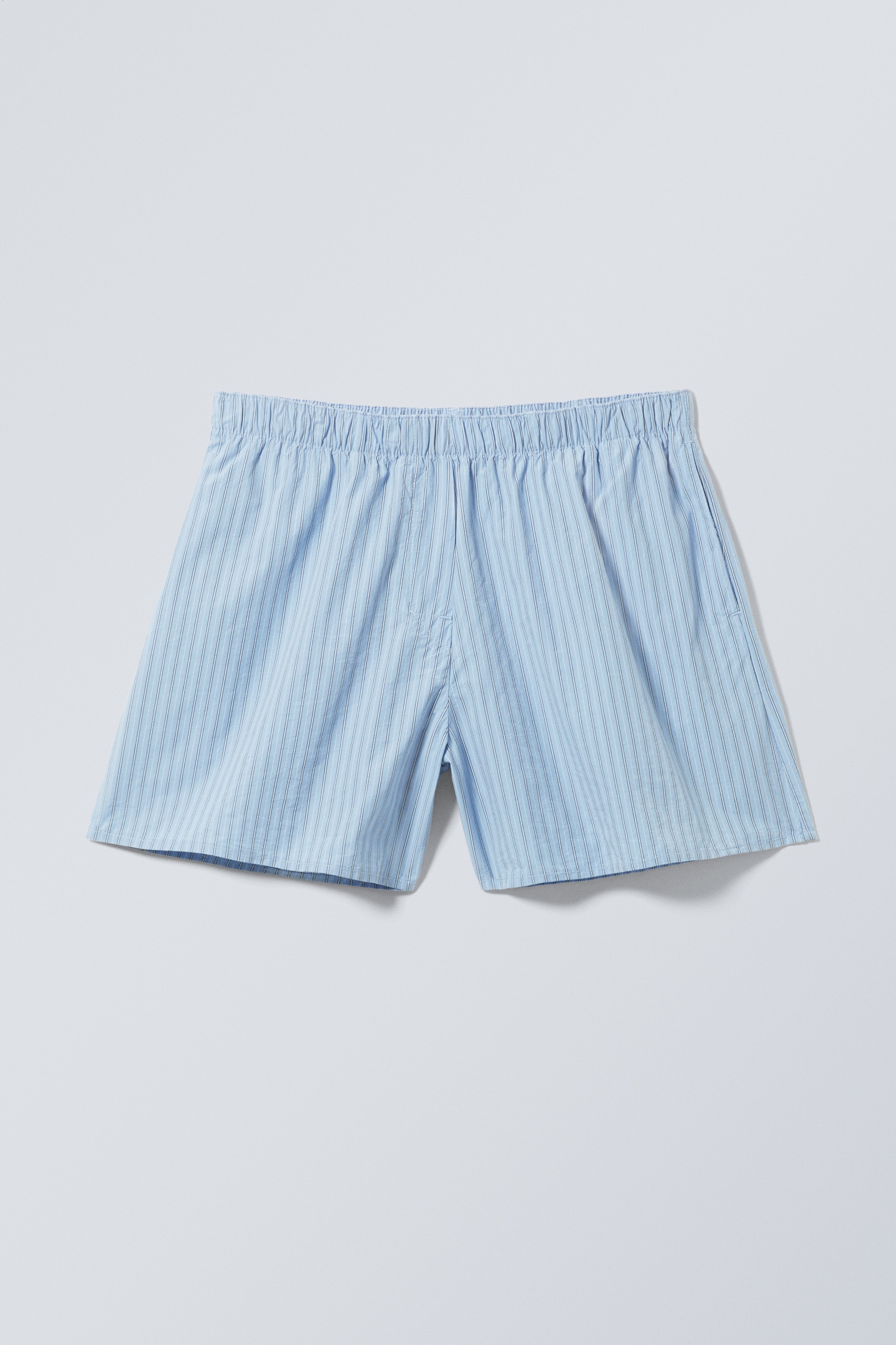 Se større billede: Lavtaljede bomuldsshorts - Stribet lyseblå - DAME | H&M DK 4