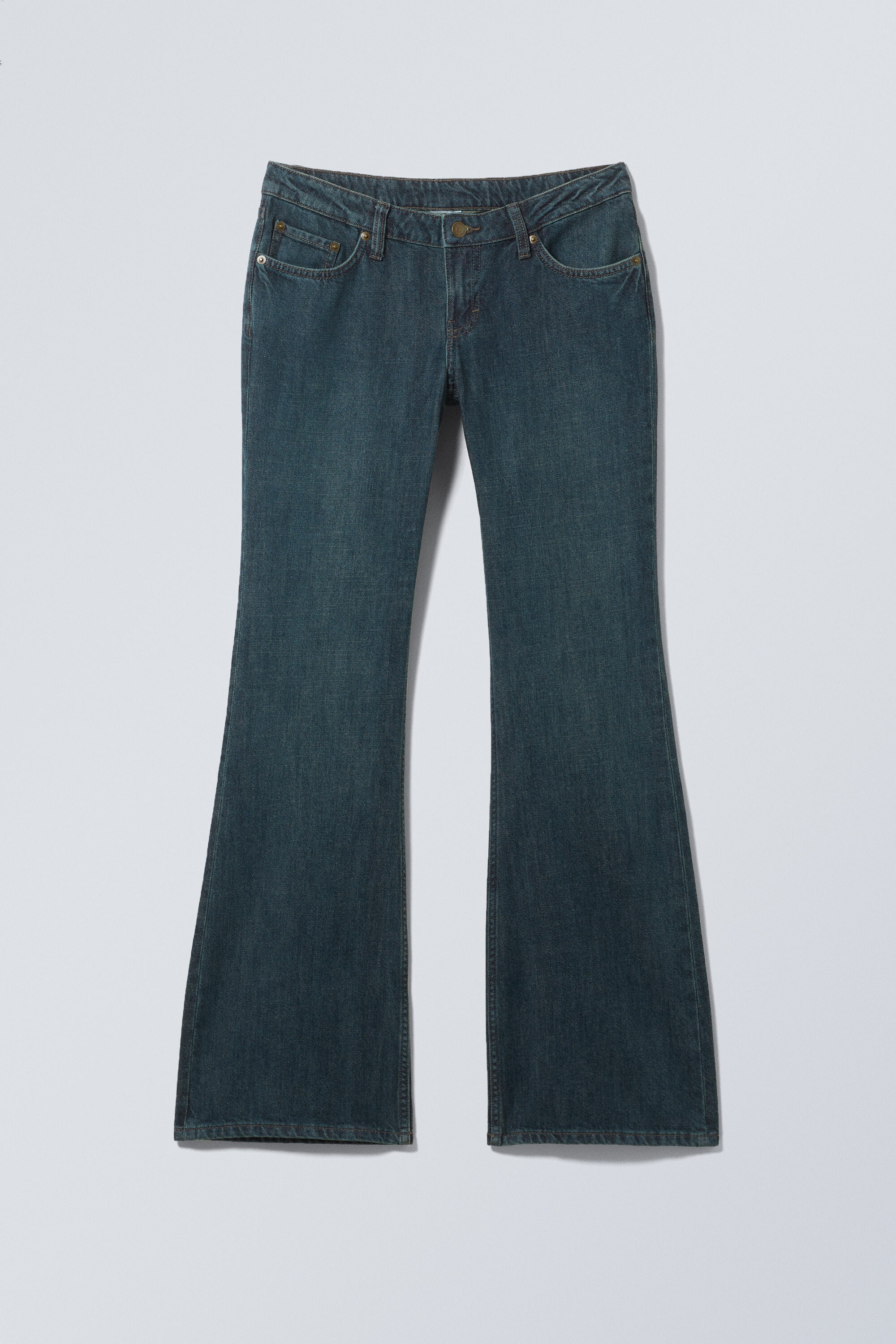 ノバ【7・11】 nova low rise slim bootcut jeans - Lake Blue - Medium Blue