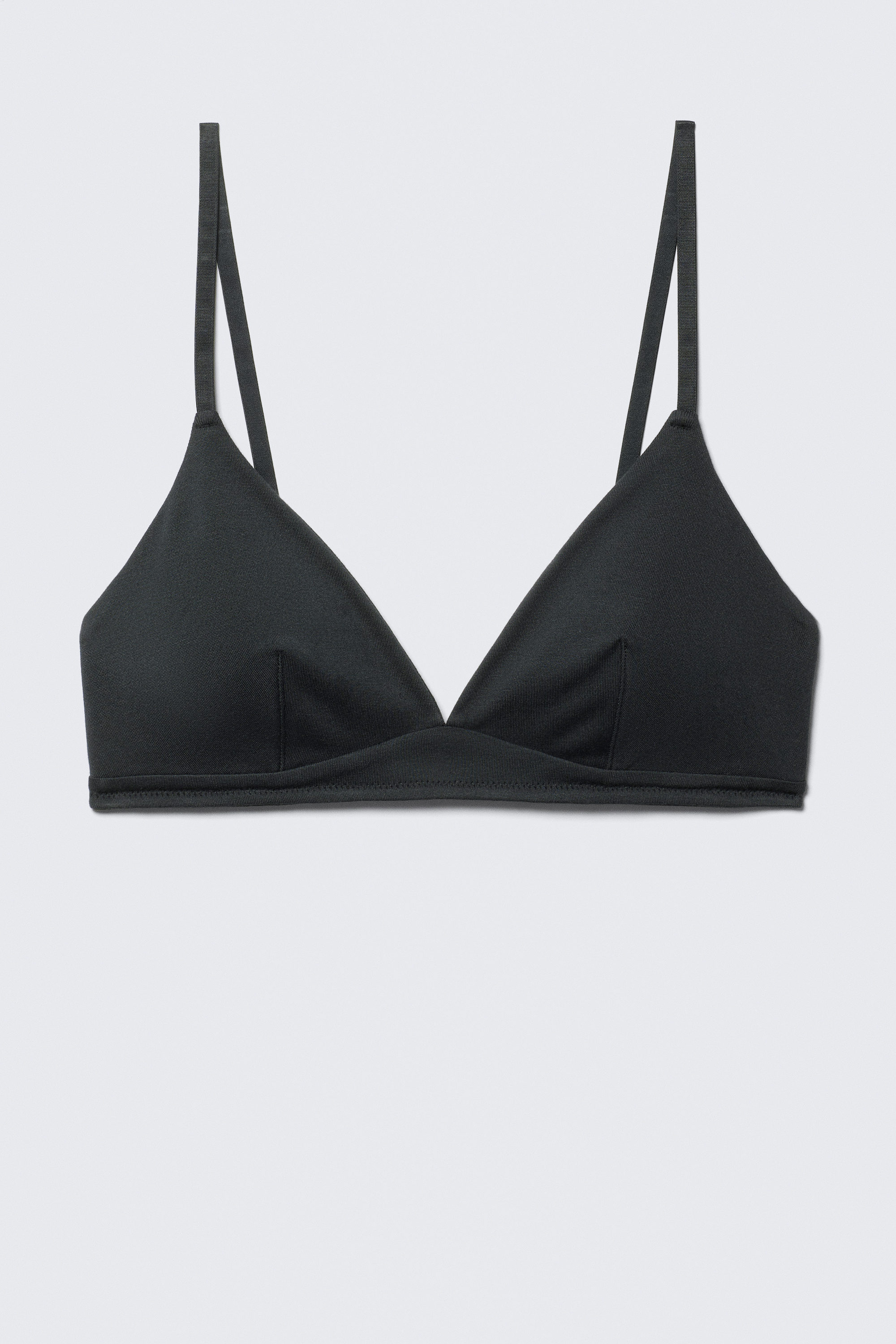 Black - Soft Padded Triangle Bra - 1