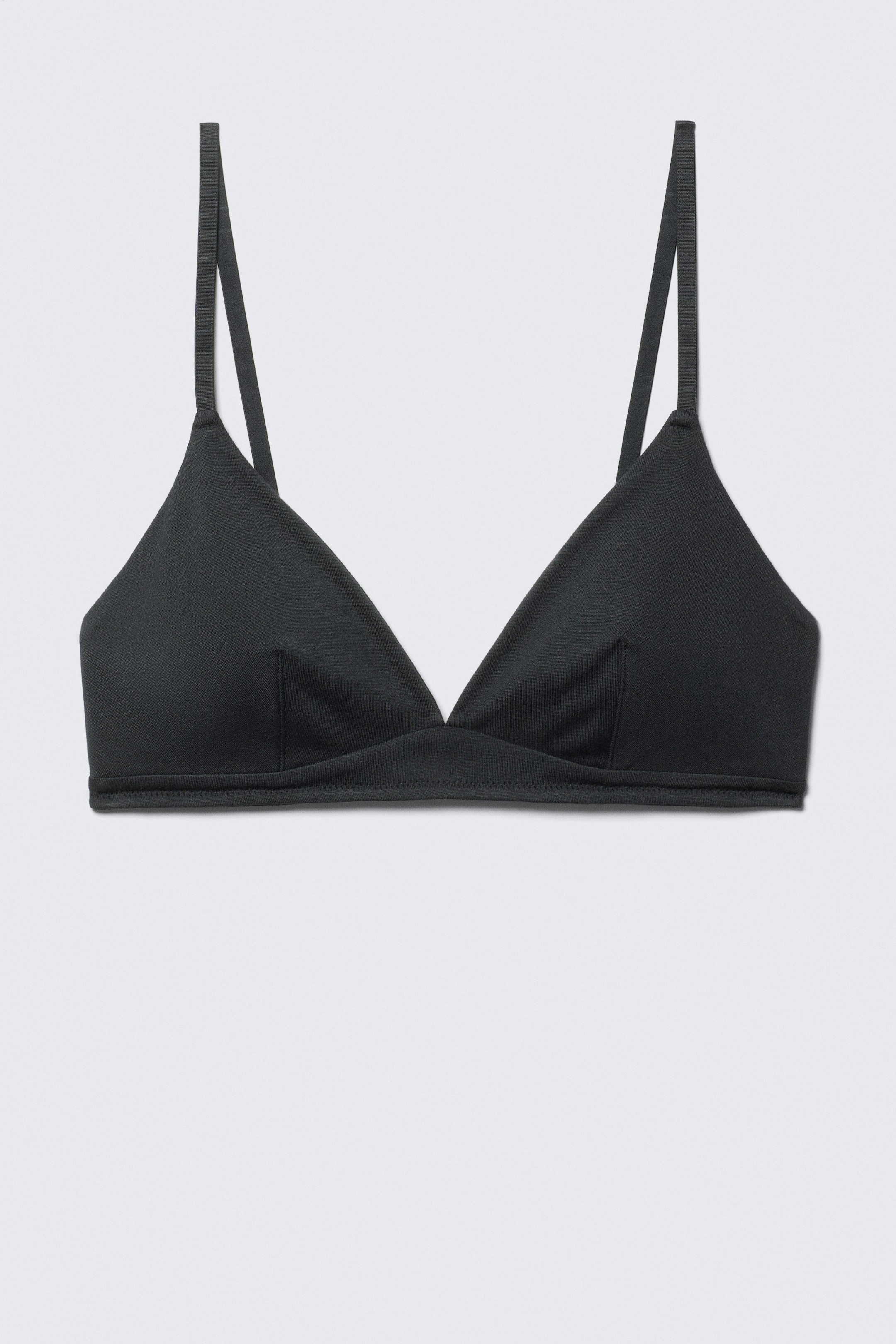 Black - Soft Padded Triangle Bra - 3