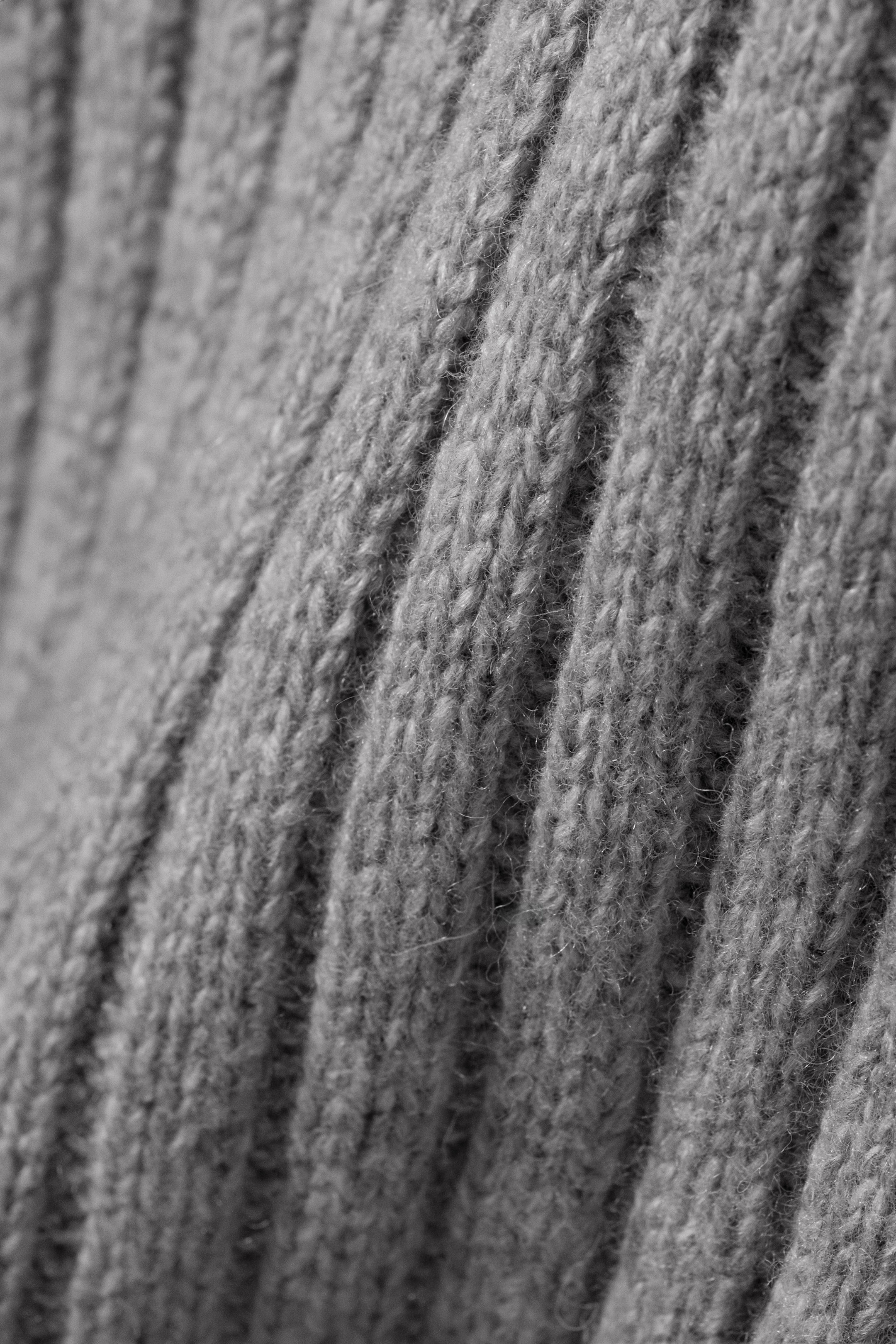 Grey - Eden Oversized Wool Blend Sweater - 1