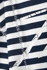 Striped Black & White - CM x LB Fitted Long-Sleeved Unisex T-shirt - 4