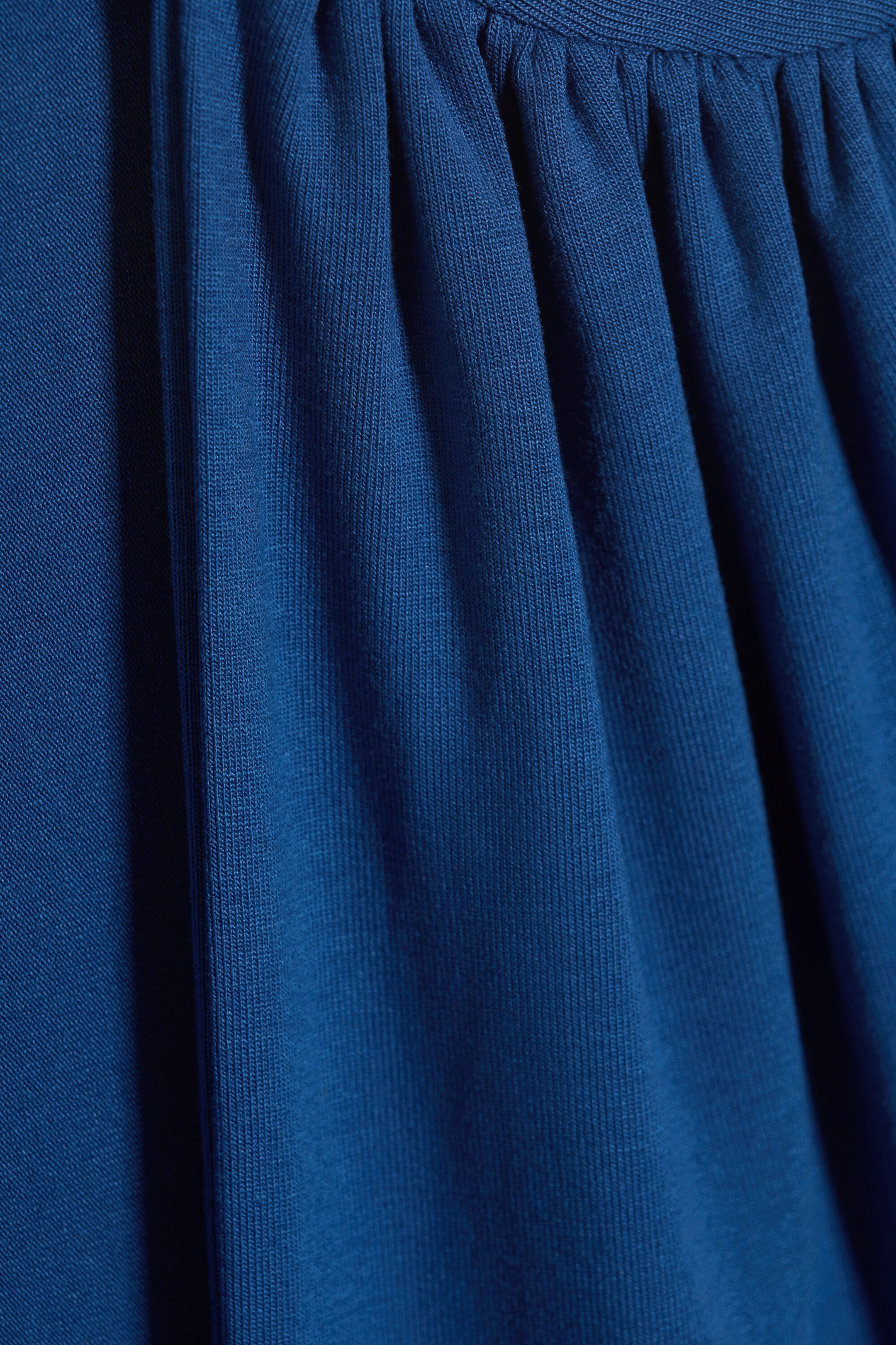 Leuchtendes Blau - Korsett-Top aus Lyocell mit V-Ausschnitt - 2