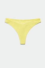 Yellow - Julie V-cut Thong - 0