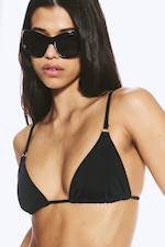 Black - Triangle bikini top - 1