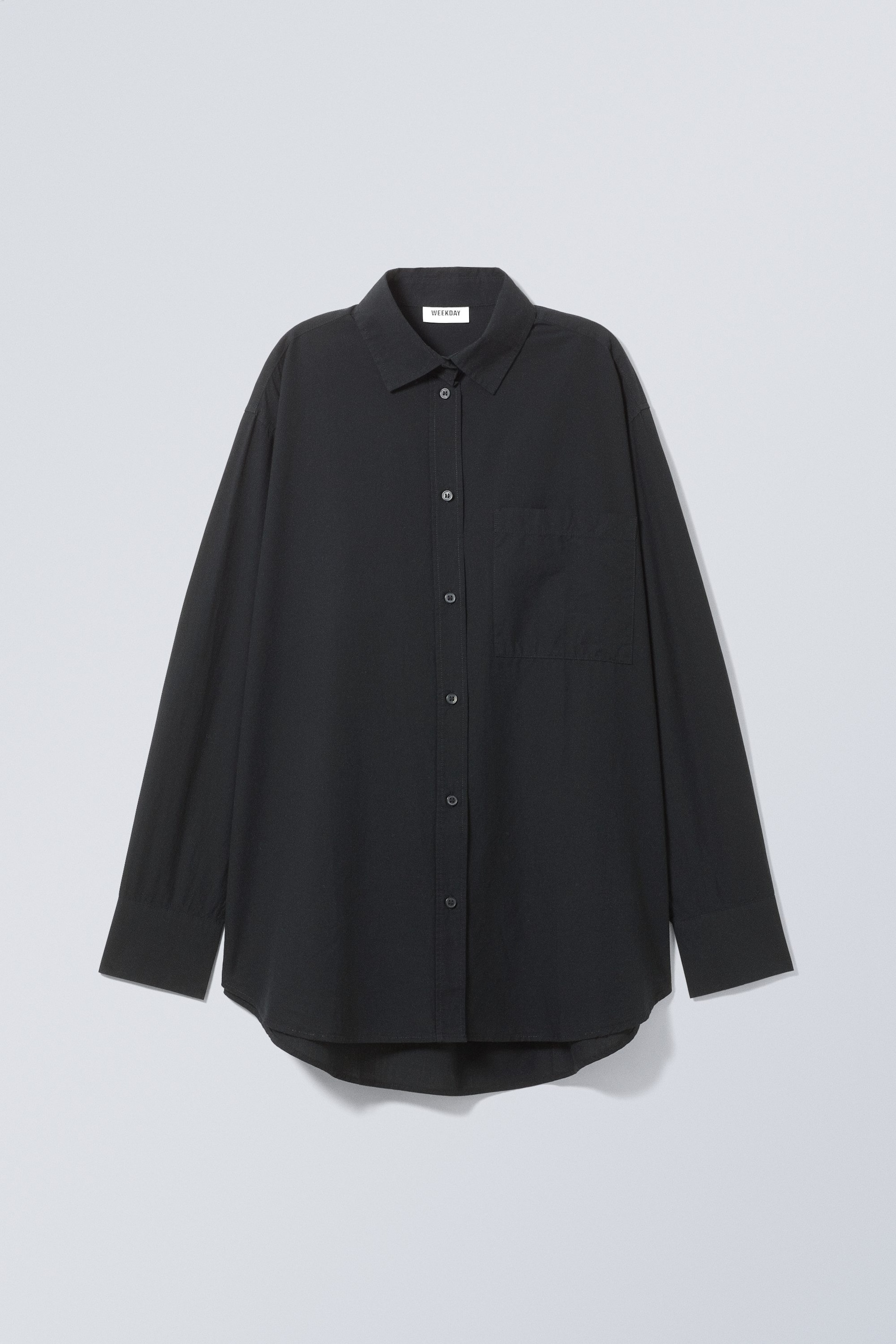 Zwart - Perfect overhemdblouse popeline - 0