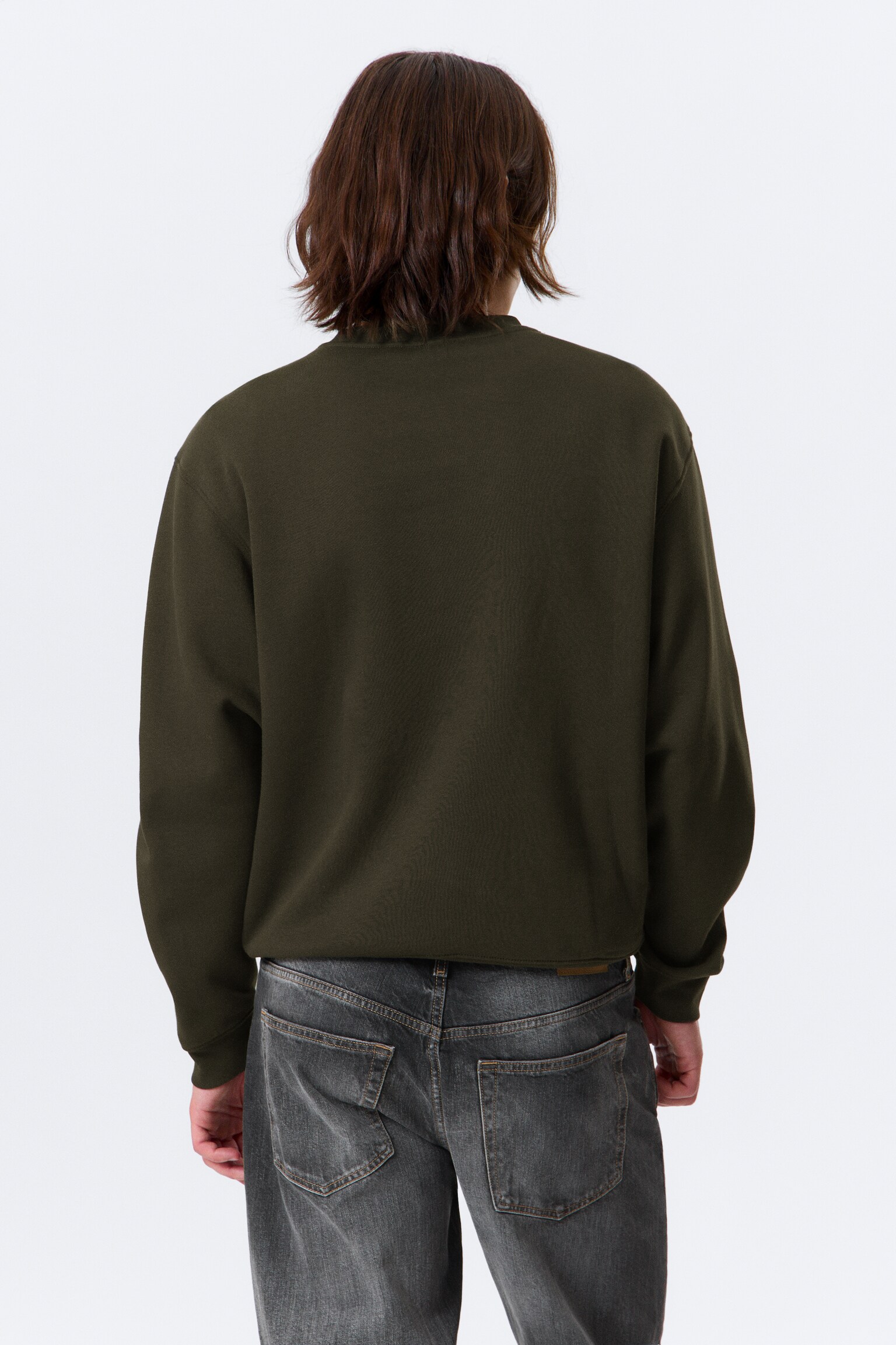 Klassisches Sweatshirt - Dunkelgrün/Grau meliert/Schwarz/Marineblau/Burgunderrot/Dunkelblau - 5