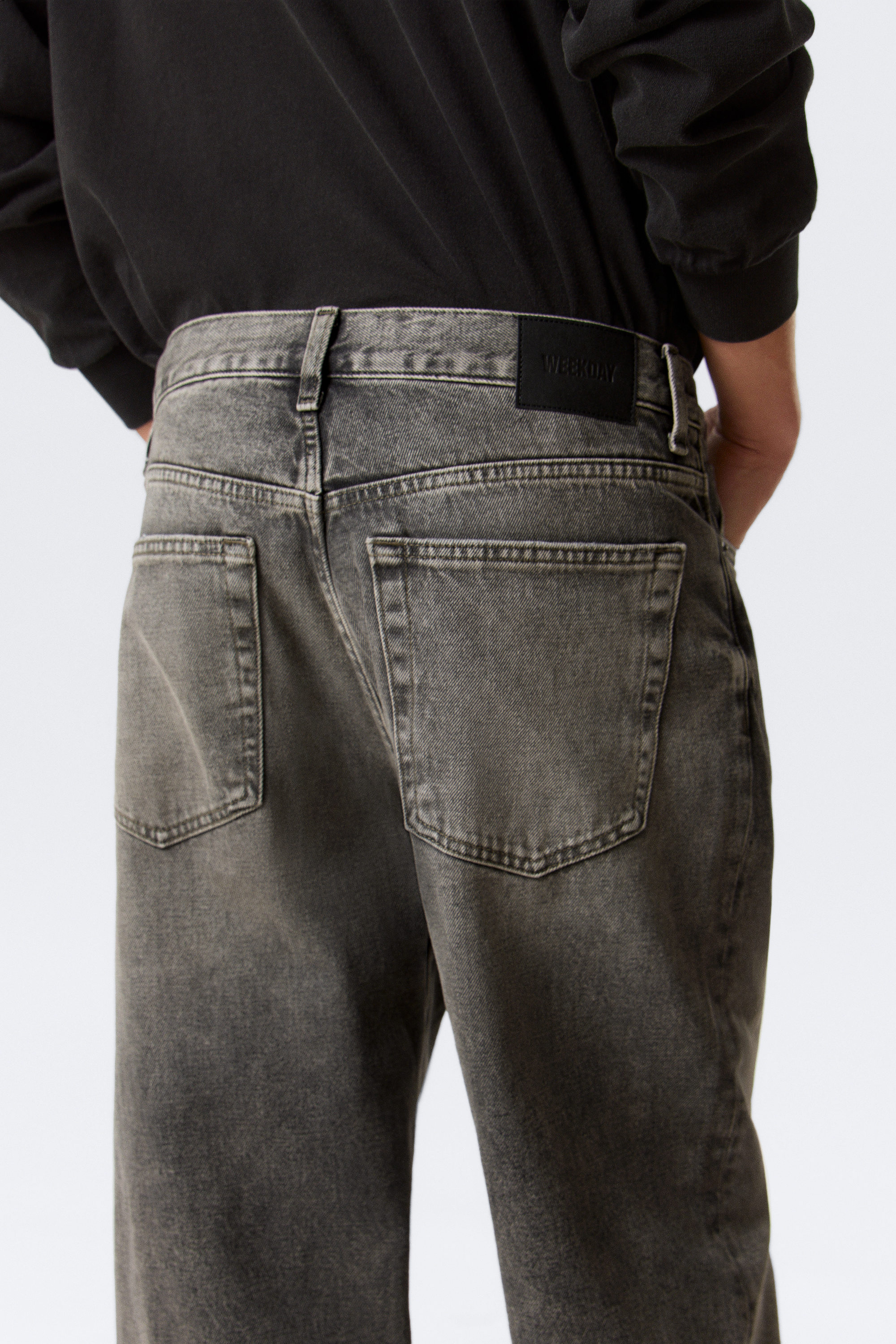 Redondo Black - Black - Galaxy Mid Rise Loose Straight Leg Jeans - 2