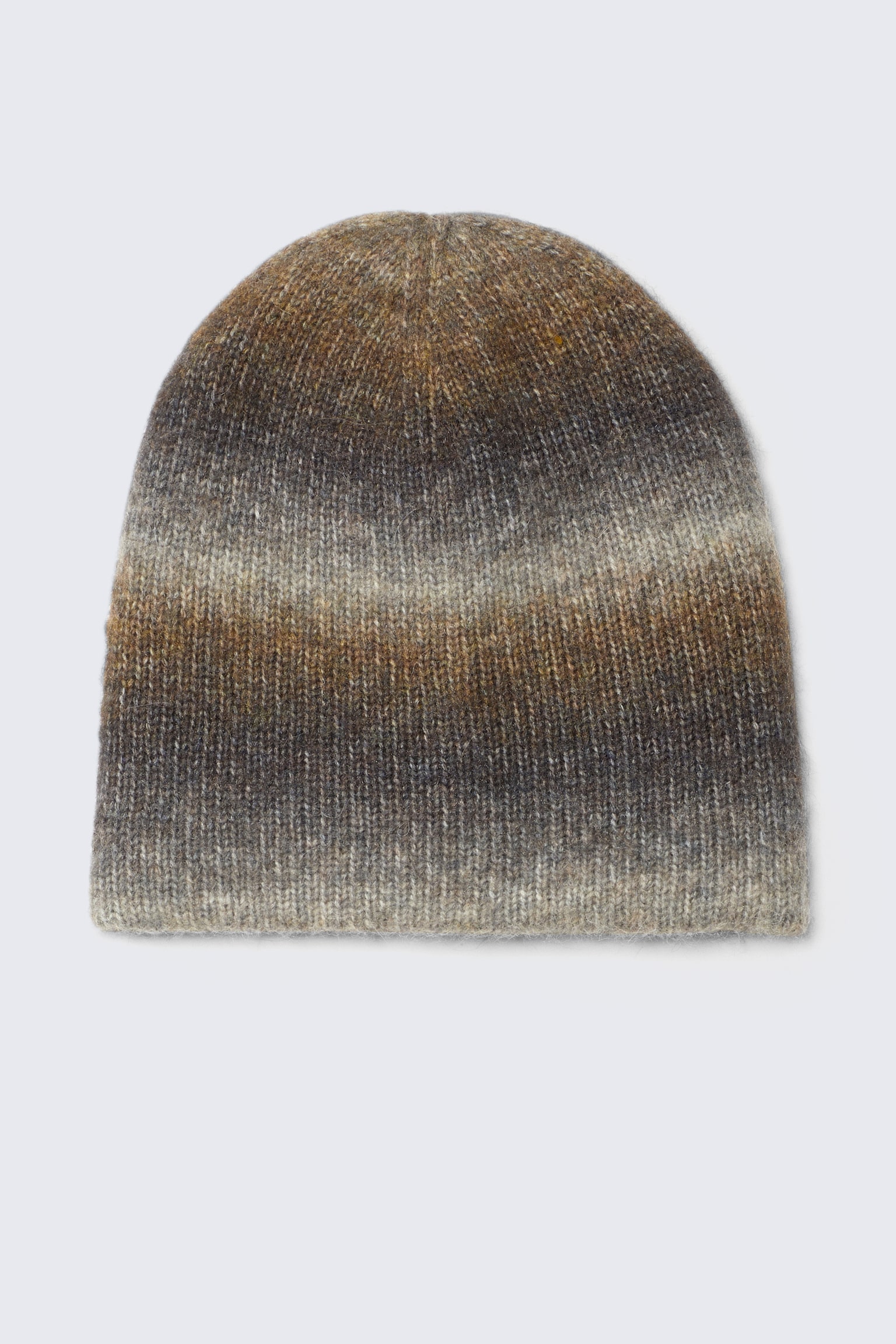 Ombre Striped Beanie - Dusty Beige