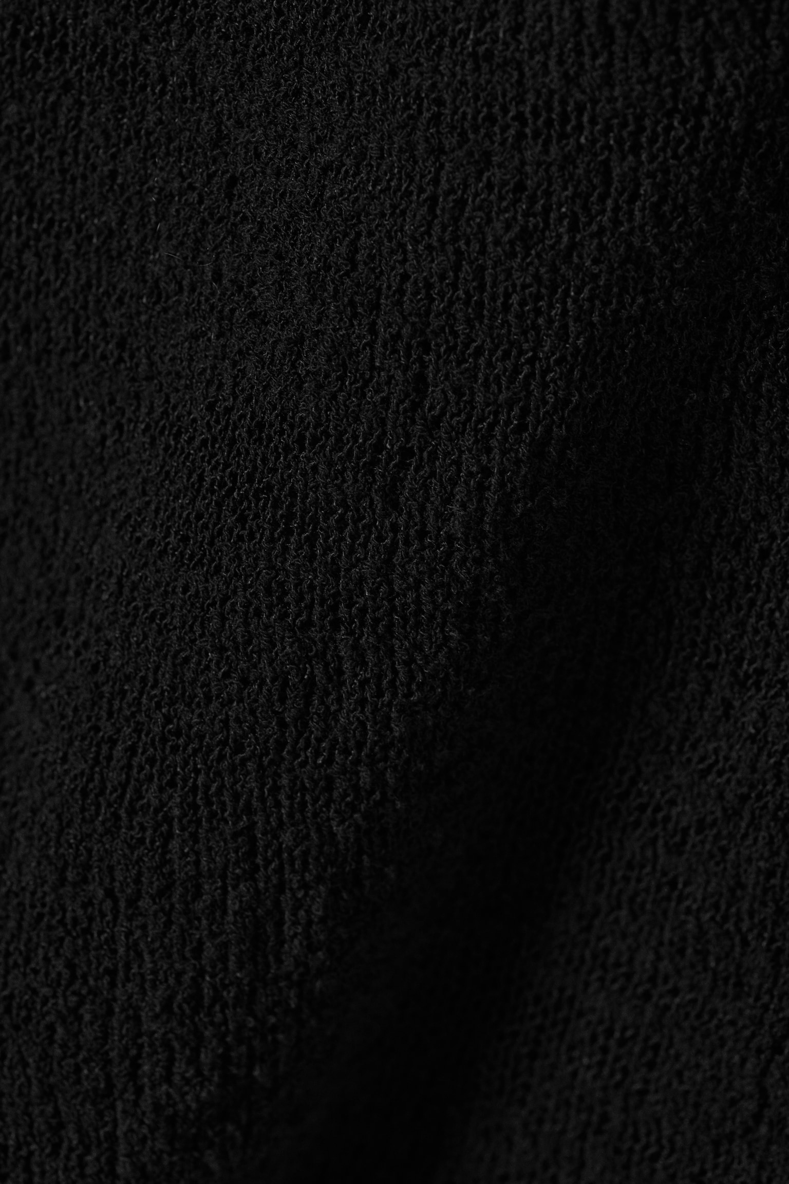 Off-Shoulder Knitted Sweater - Black/Dark Brown - 5