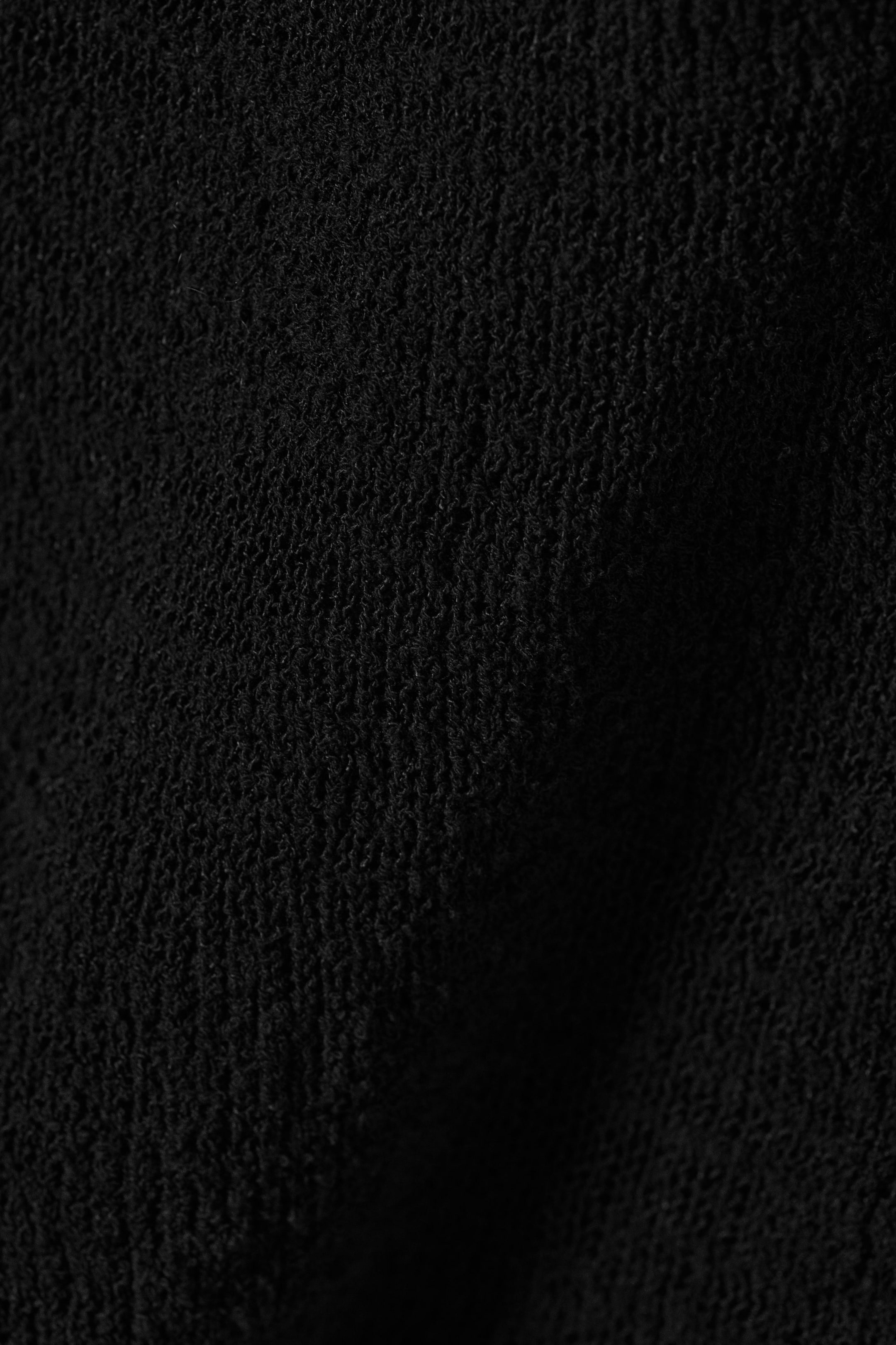 Black - Off-Shoulder Knitted Sweater - 4