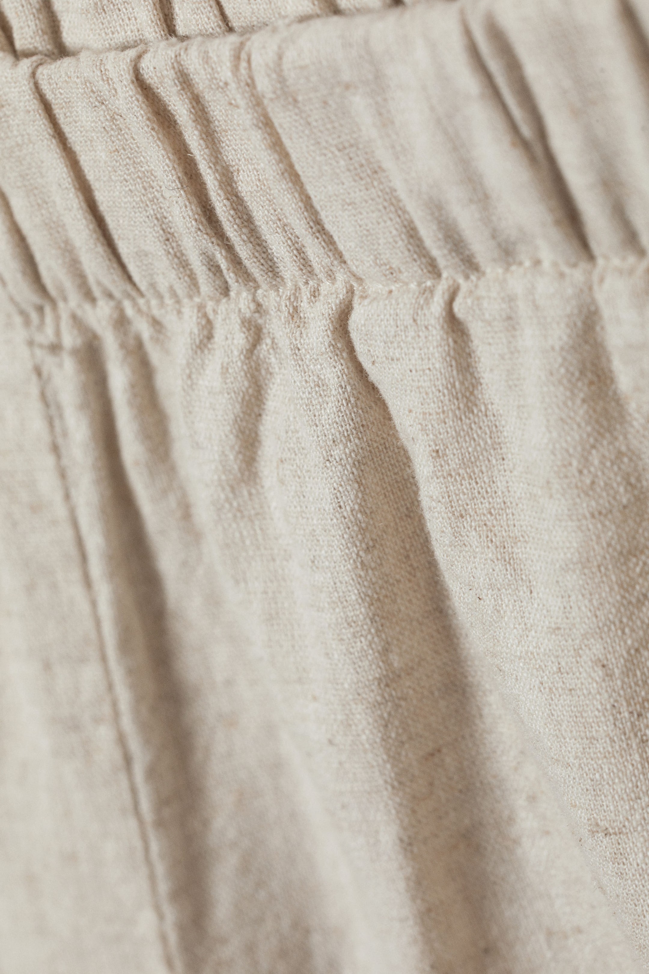 Ecru - Relaxed Linen Blend Shorts - 4