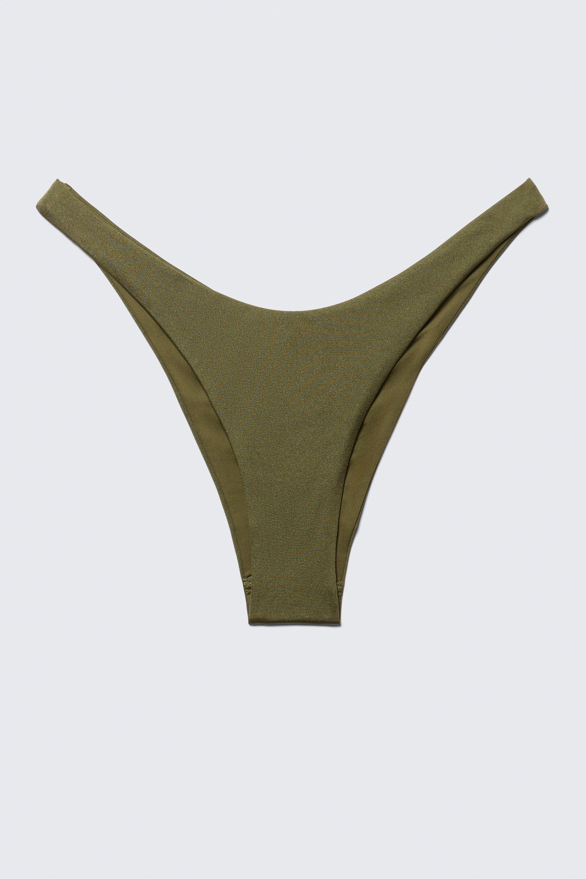 Slip bikini brasiliani a vita media - Verde scuro