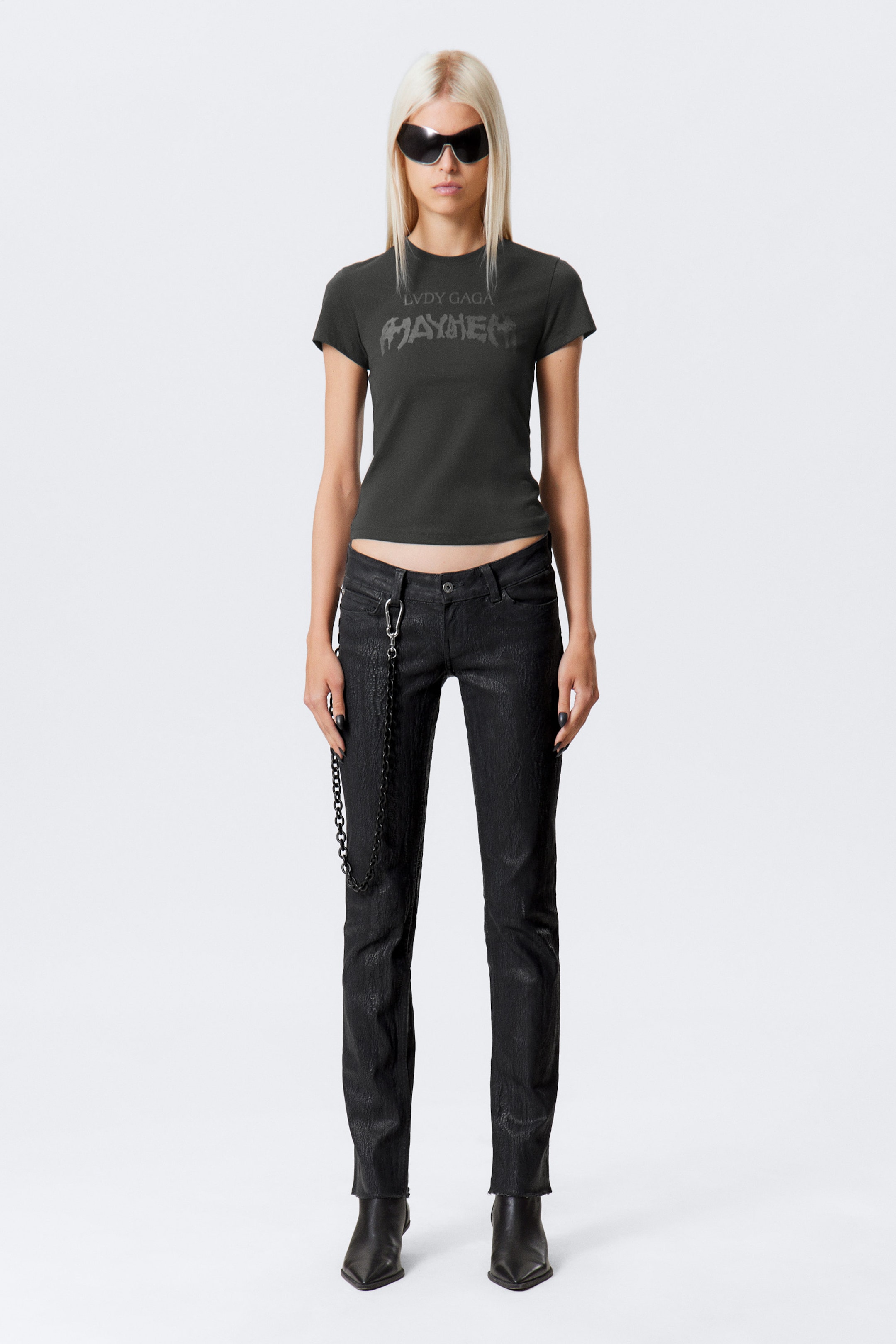 Off-black - Lady Gaga Baby Tee - 3