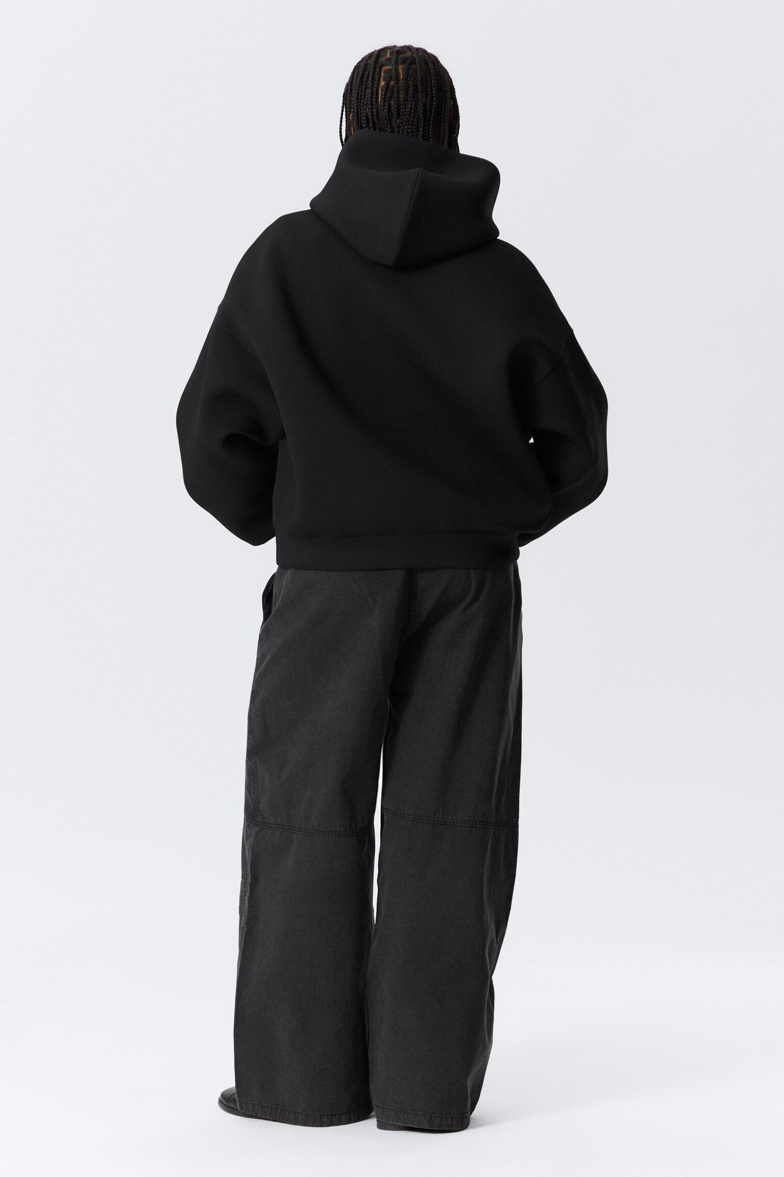 Sweat à capuche scuba oversize - Noir/Gris clair/Noir/Gris foncé chiné/Gris chiné/Vert kaki foncé - 5