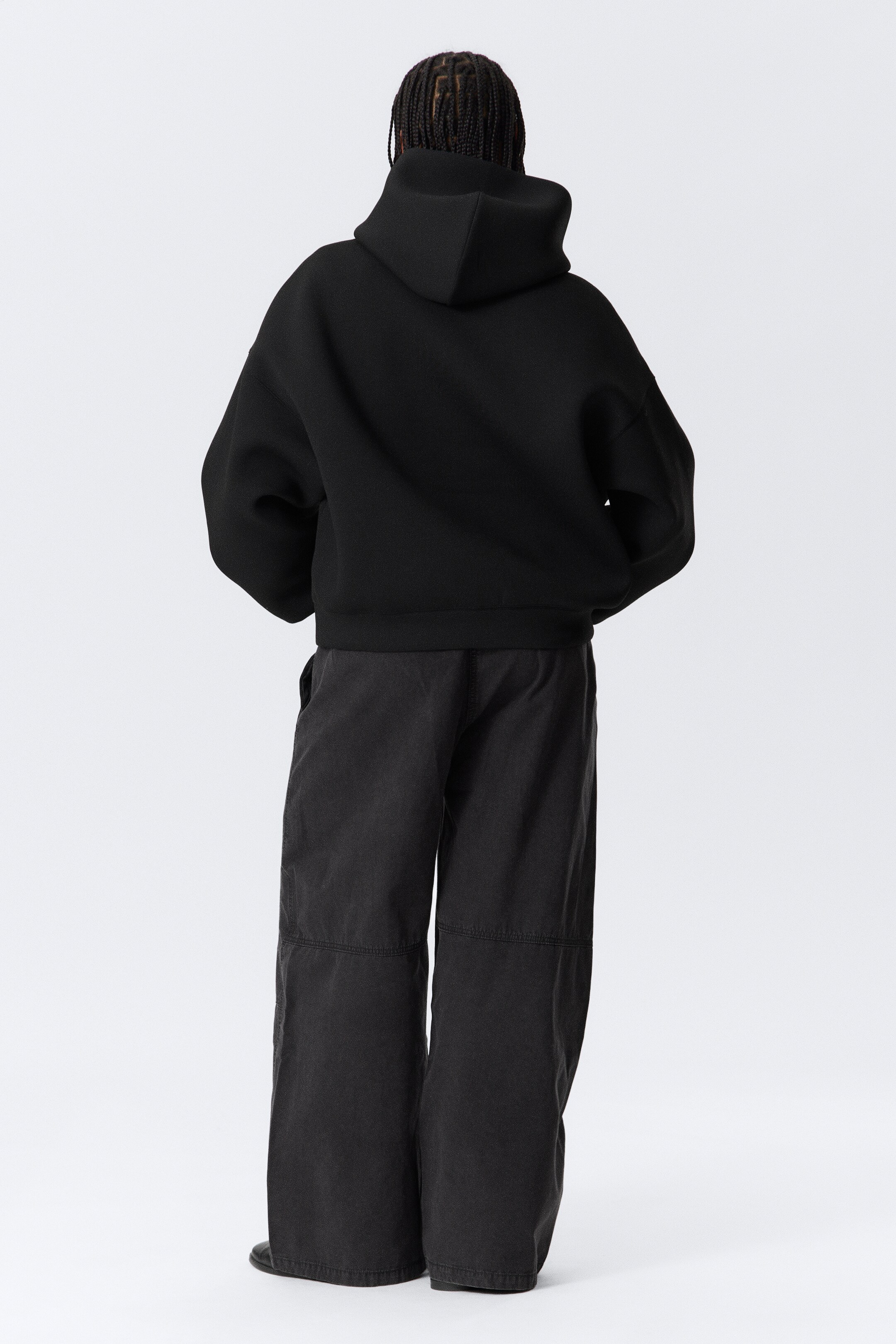 Grotere afbeelding bekijken: Oversized hoodie van scubastof - Zwart - DAMES | H&M NL 3
