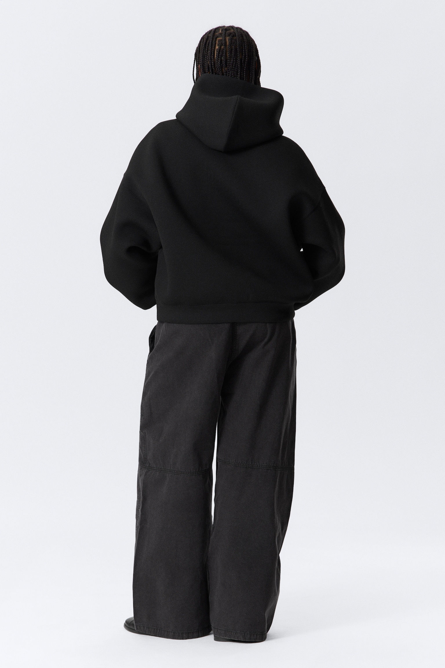 Scuba-Hoodie mit Oversize-Passform - Schwarz/Schwarz/Hellgrau/Dunkles Khakigrün/Dunkelgrau meliert/Grau meliert - 3