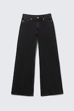 Tuned Black - Svart - Paz Mid Rise Wide Leg Jeans - 5