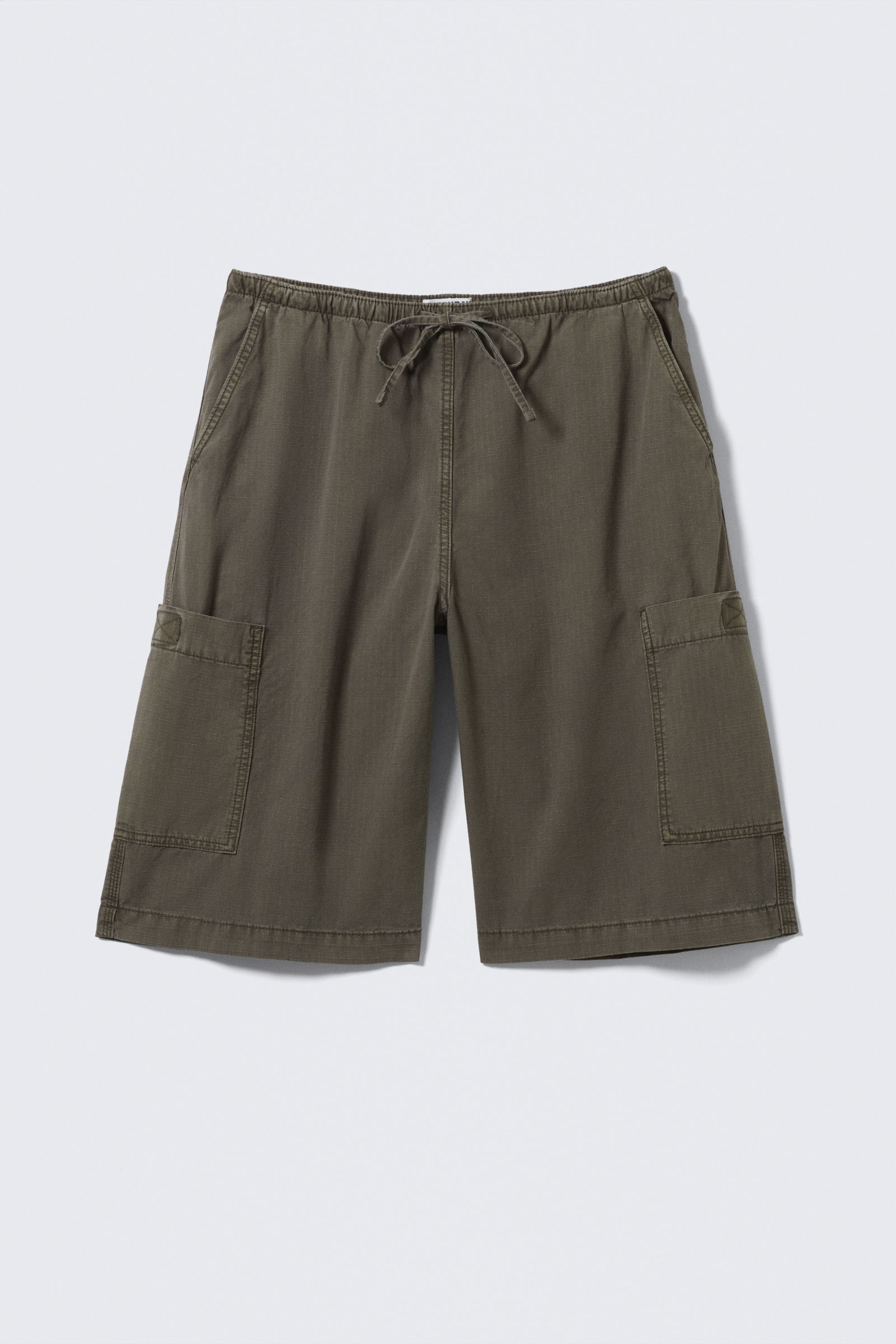 Dark Mole - Loose Fit Ripstop Cargo Shorts - 4