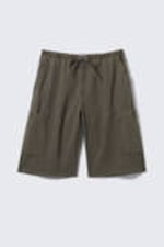 Dark Mole - Loose Fit Ripstop Cargo Shorts - 4