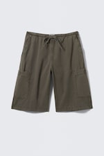 Dark Mole - Loose Fit Ripstop Cargo Shorts - 0