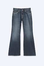 Misty Blue - Dark Blue - Helix Low Rise Regular Flared Jeans - 0