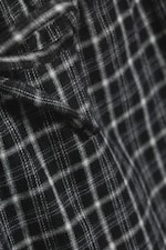 Noir à carreaux - Pantalon de pyjama large en flanelle - 5