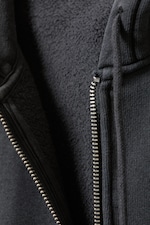 Washed Black - Fitted Zip Hoodie - 4
