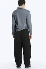 Black - Barrel Pull-on Trousers - 3