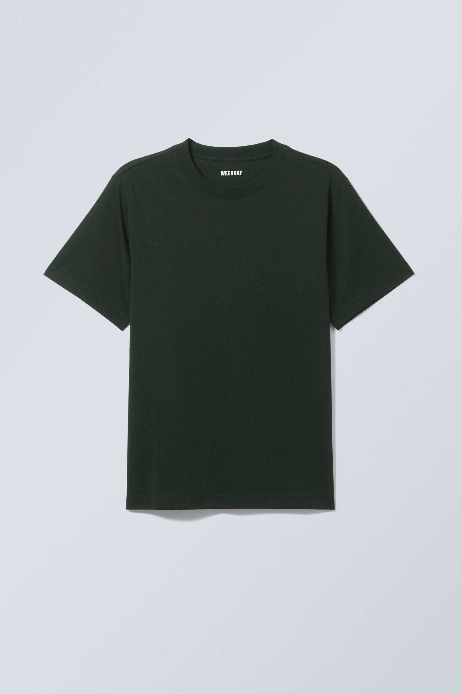 Kort boxy kraftig T-shirt - Mørkegrøn/Hvid/Sort/Støvet lyseblå/Mørk marineblå/Lysegrå - 2