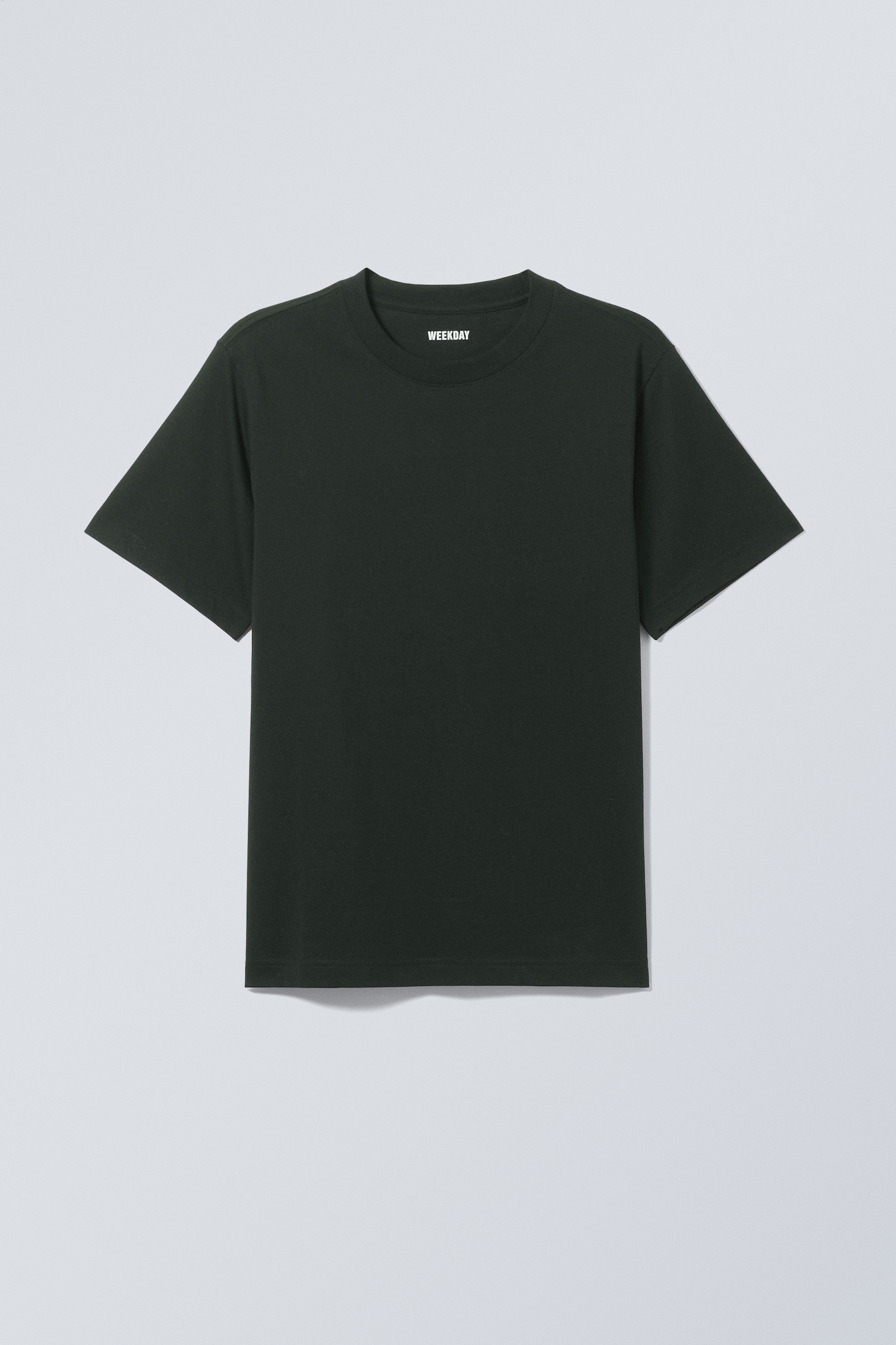 Kraftig Kort Boxig T-shirt - Mörkgrön/Vit/Svart/Mörk marinblå/Ljusgrå/Ljus dimblå/Mörkbrun - 2