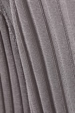 Light Grey - Enora Sheer Knit Long Sleeve Top - 1