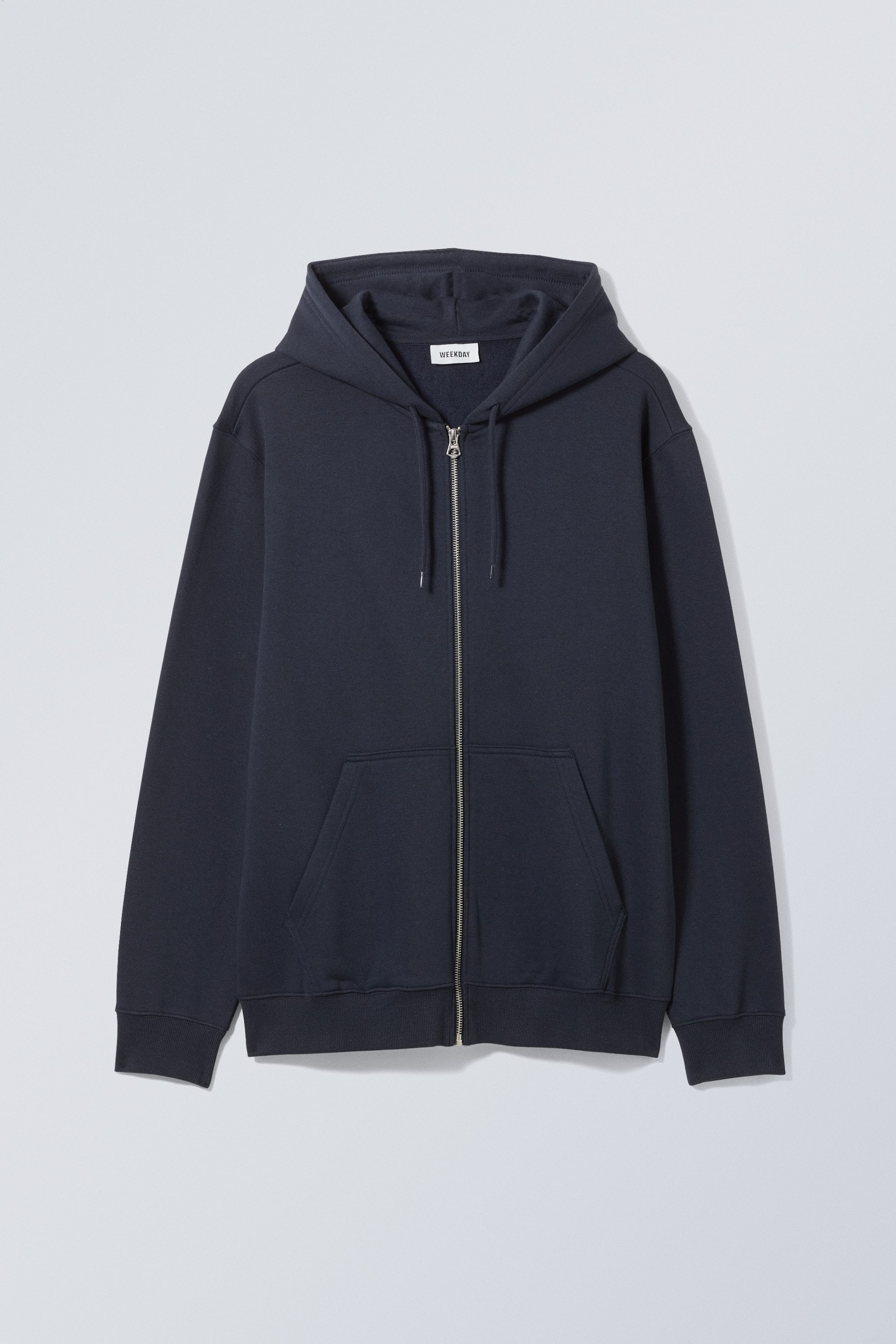 Navy Blue - Standard hettejakke med glidelås - 0