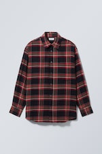Red Check - Oversized Shirt - 0