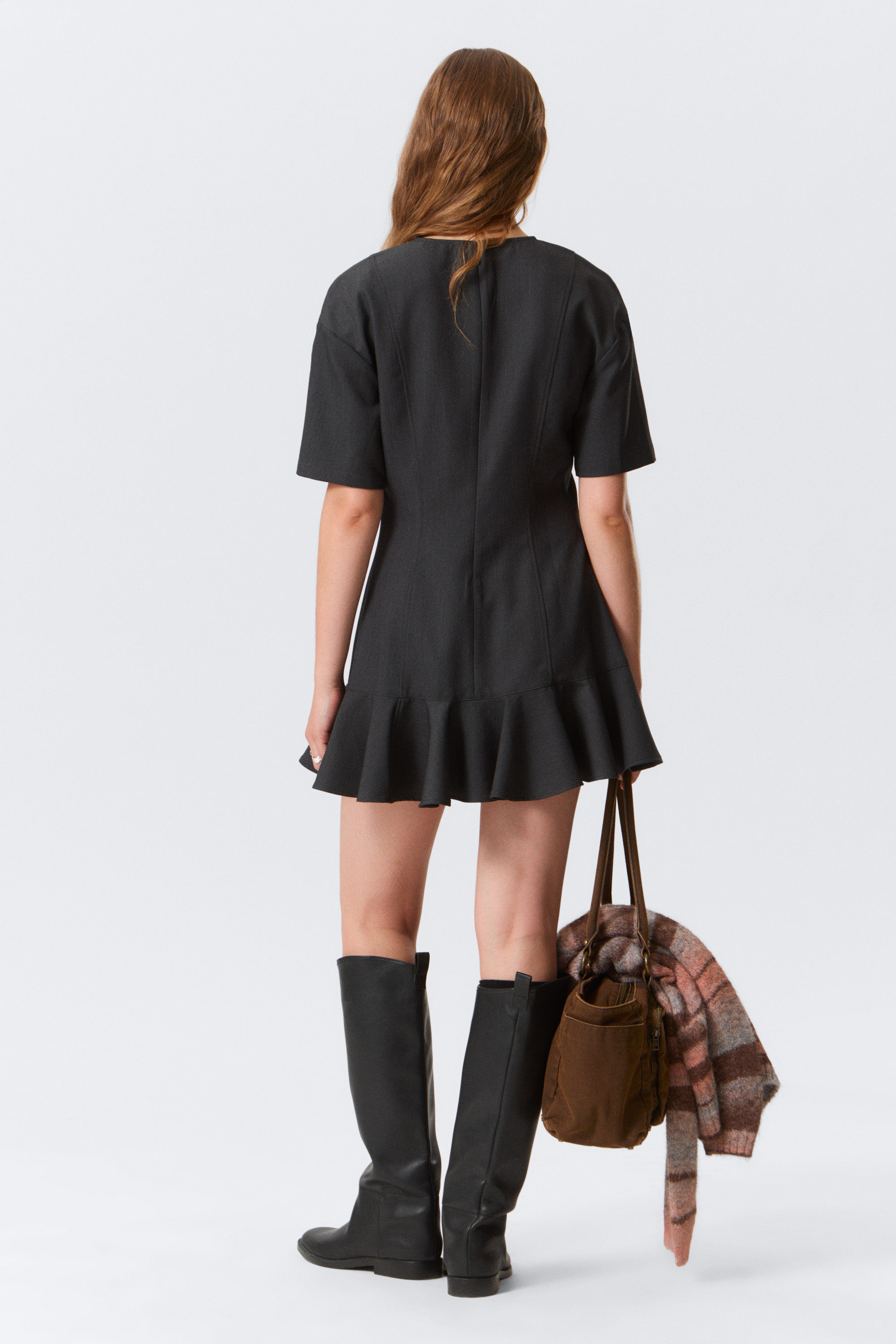 Dunkelgrau - Fit-and-Flare-Minikleid - 3